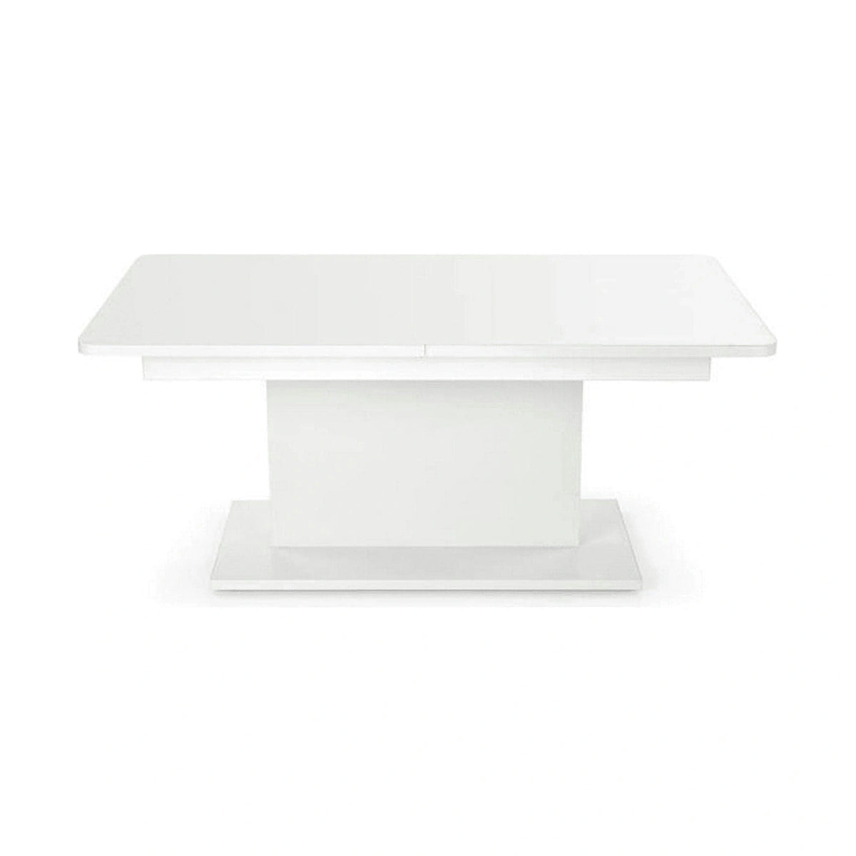 Masa extensibila BUSETTI, alb mat, PAL, 126/167x70x56/74 cm