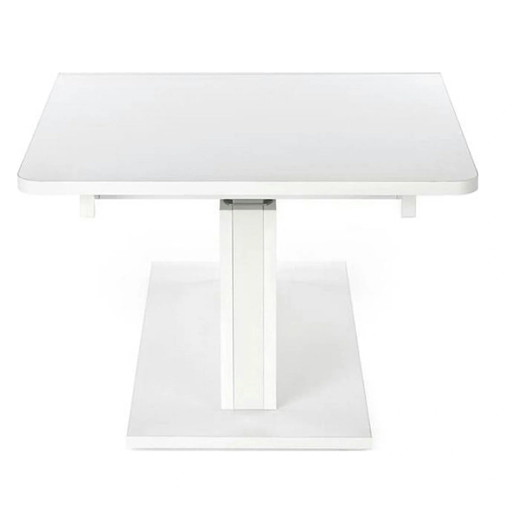 Masa extensibila BUSETTI, alb mat, PAL, 126/167x70x56/74 cm