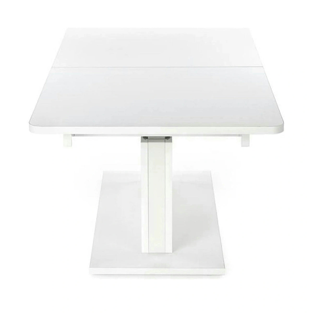 Masa extensibila BUSETTI, alb mat, PAL, 126/167x70x56/74 cm