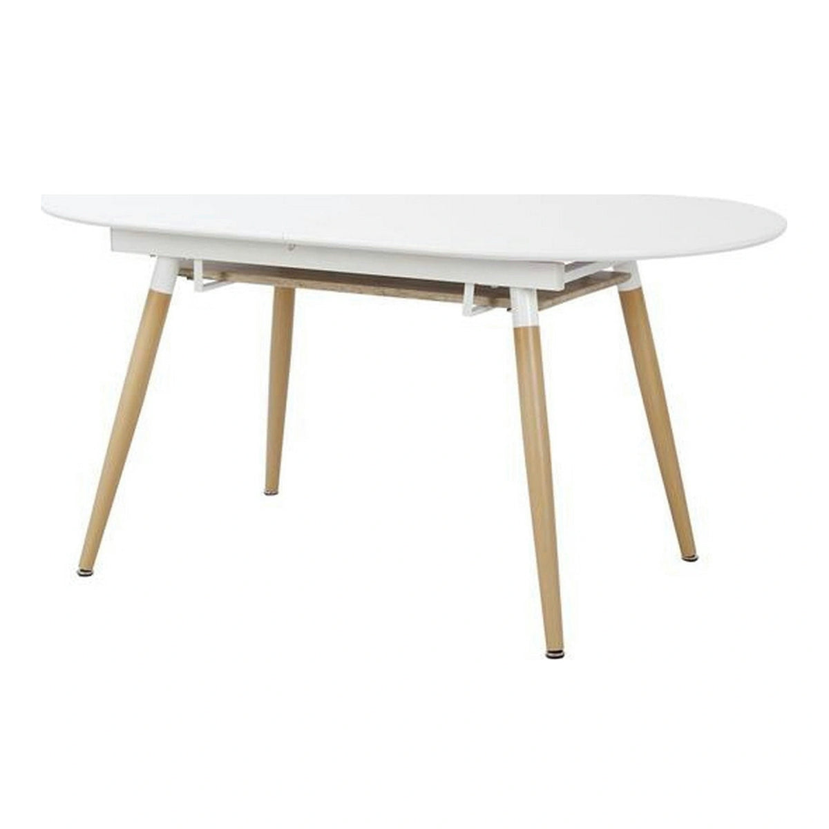 Masa extensibila CALIBER, alb/stejar, 160/200x90x76 cm