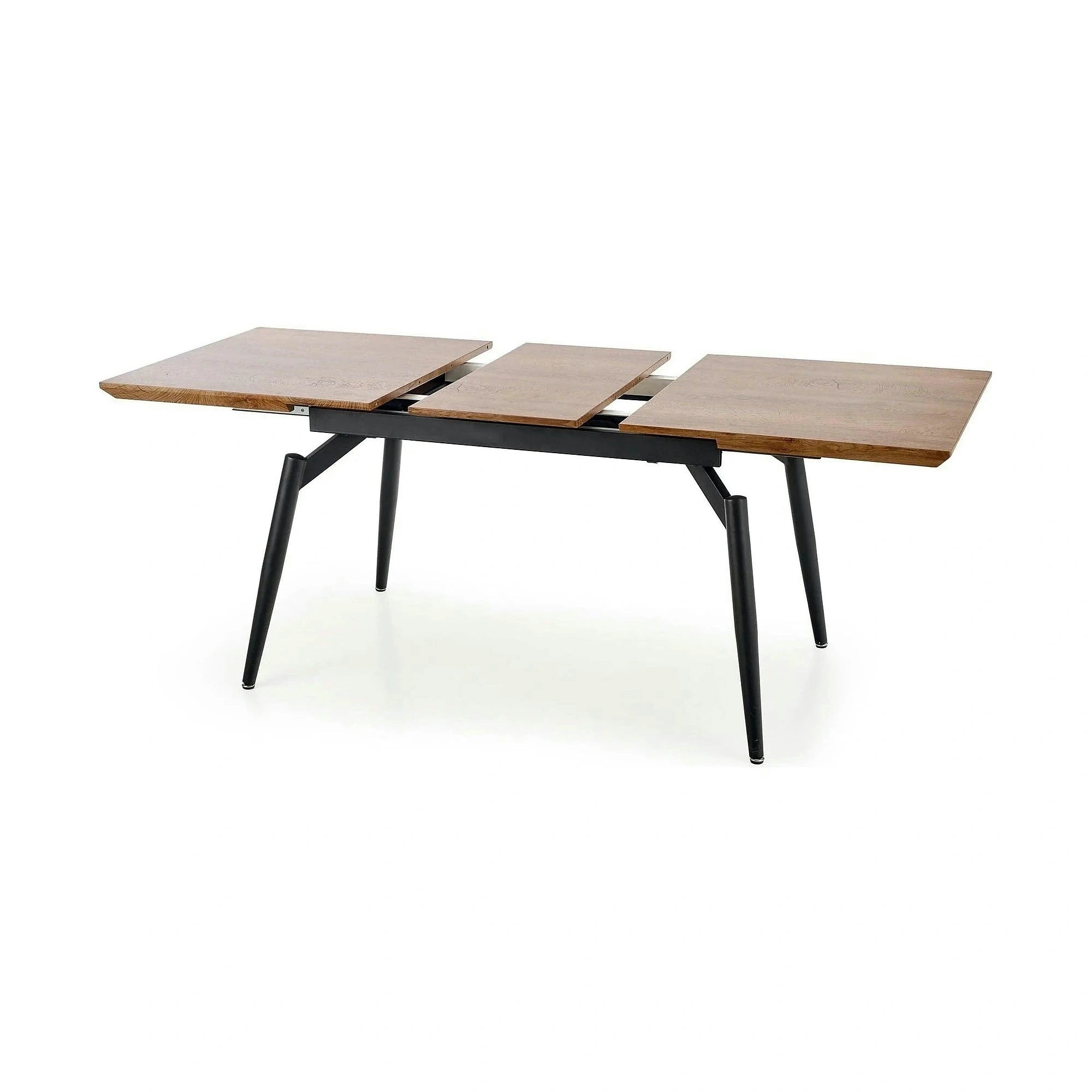 Masa extensibila CAMBELL, negru/stejar, 140/180x80x74 cm