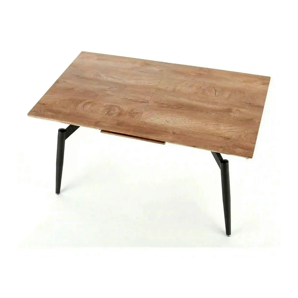 Masa extensibila CAMBELL, negru/stejar, 140/180x80x74 cm