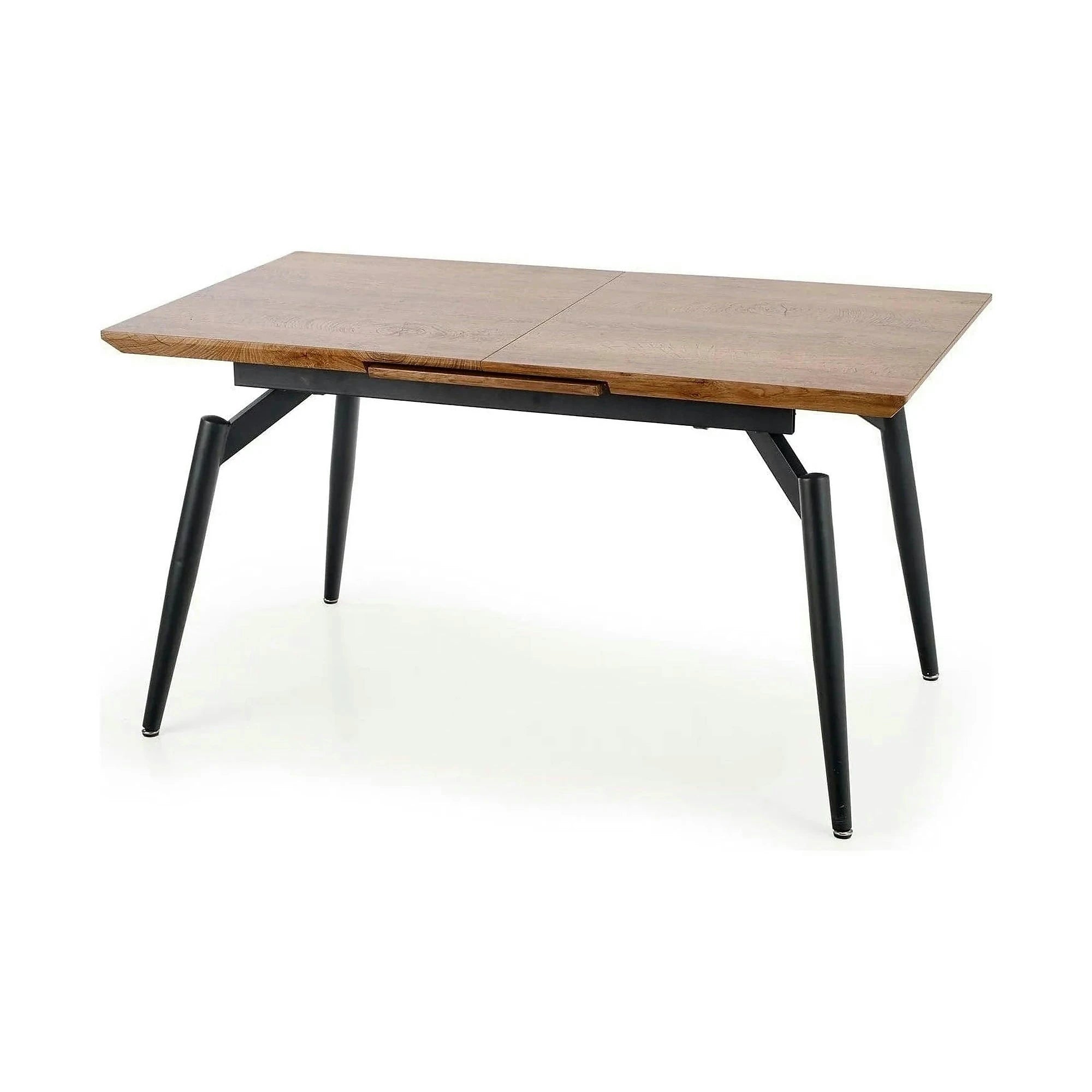 Masa extensibila CAMBELL, negru/stejar, 140/180x80x74 cm