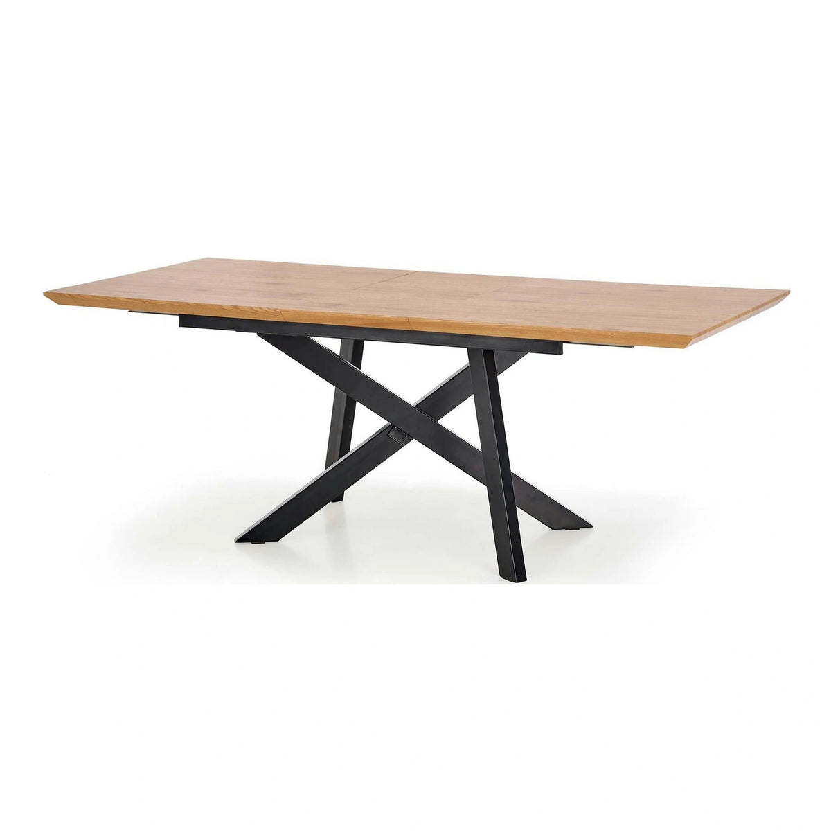 Masa extensibila Capital, stejar auriu/negru, 160/200x90x76 cm