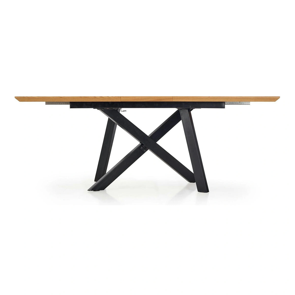 Masa extensibila Capital, stejar auriu/negru, 160/200x90x76 cm