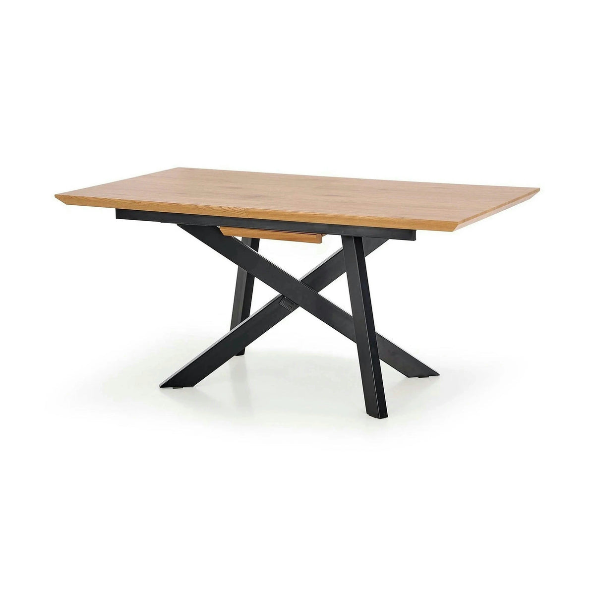 Masa extensibila Capital, stejar auriu/negru, 160/200x90x76 cm