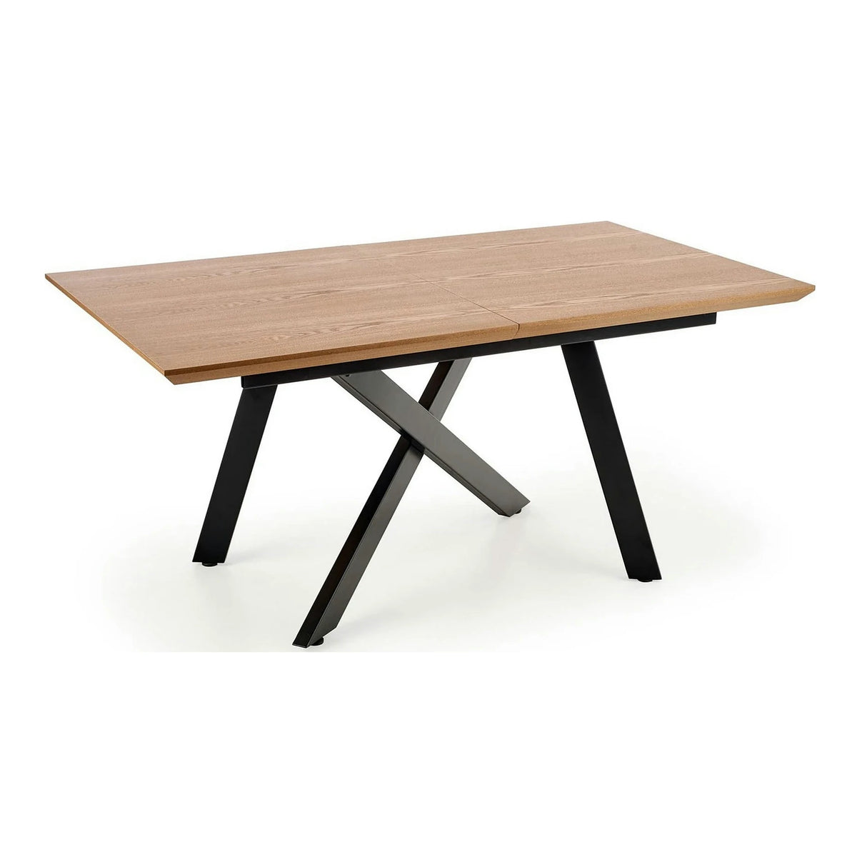 Masa extensibila Capital, stejar auriu/negru, 160/200x90x76 cm