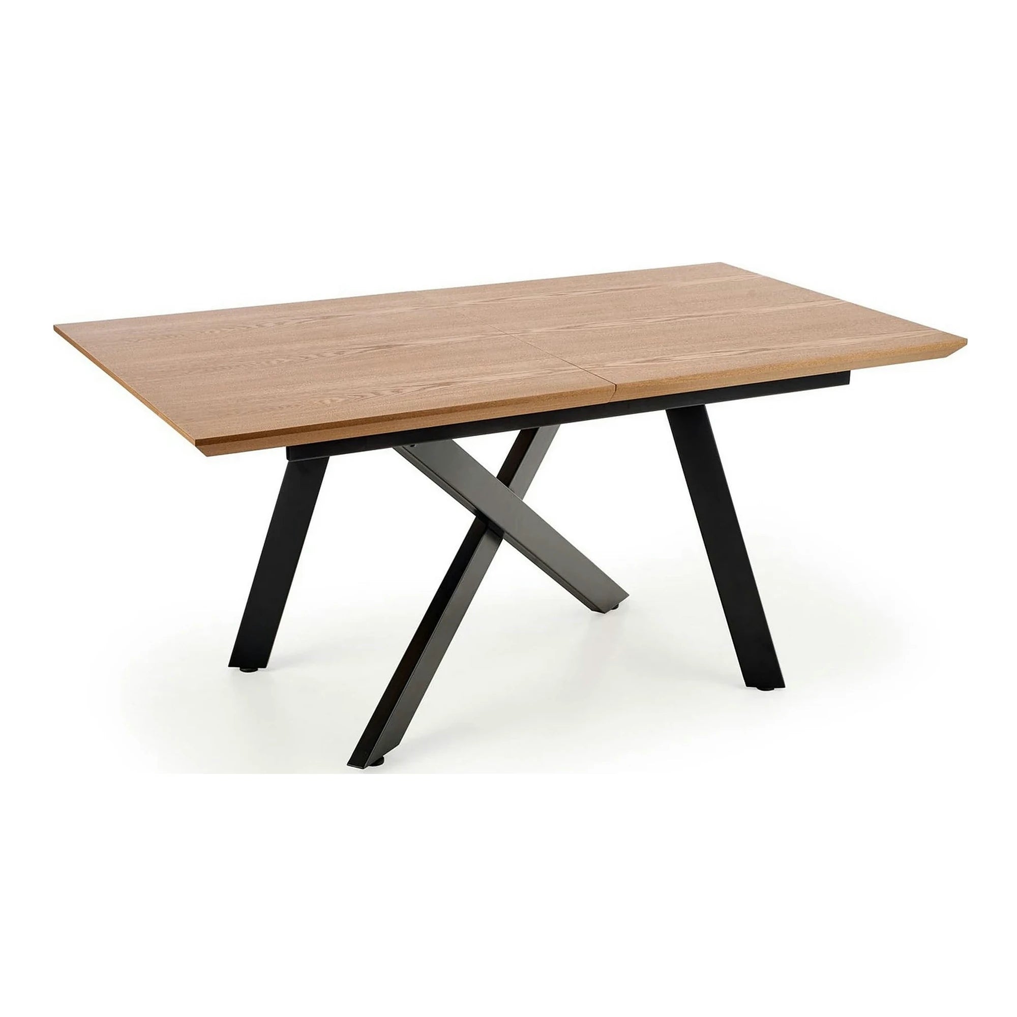 Masa extensibila Capital, stejar auriu/negru, 160/200x90x76 cm