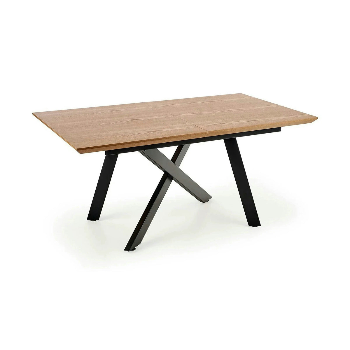 Masa extensibila Capital, stejar auriu/negru, 160/200x90x76 cm