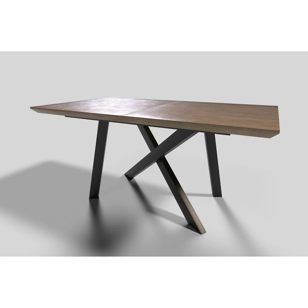 Masa extensibila Capital, stejar auriu/negru, 160/200x90x76 cm