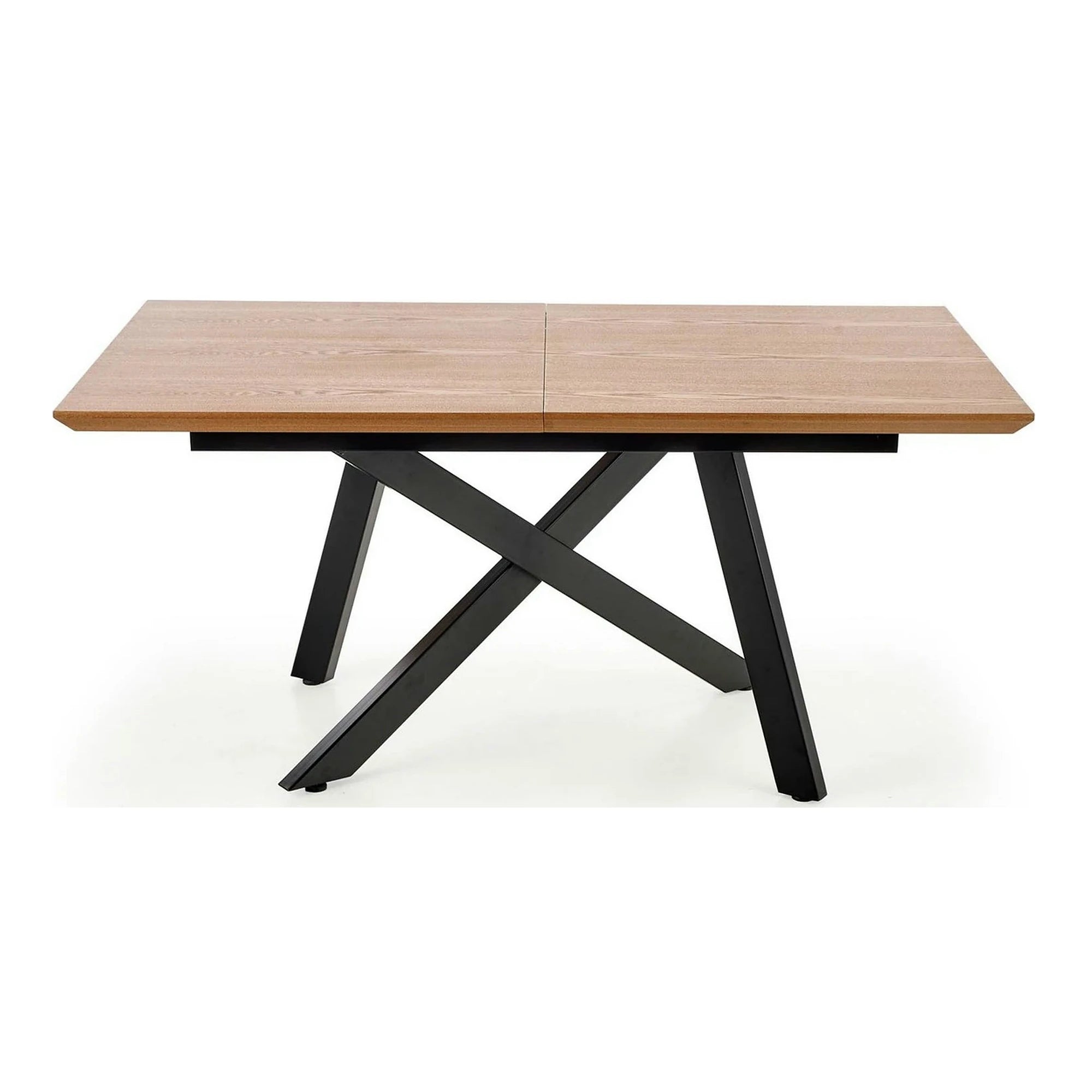 Masa extensibila Capital, stejar auriu/negru, 160/200x90x76 cm