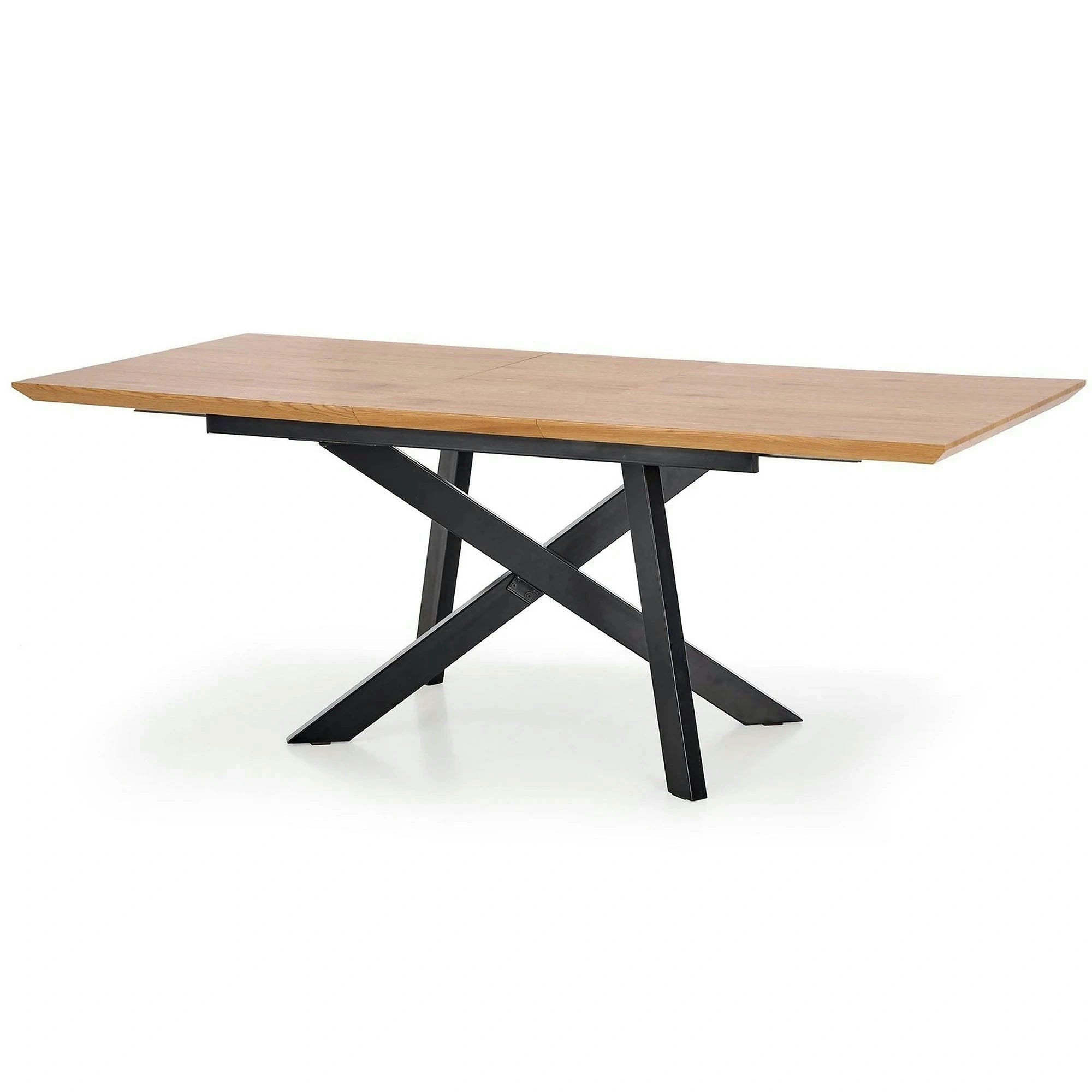 Masa extensibila CAPITAL, stejar auriu/negru, 180/240x90x76 cm