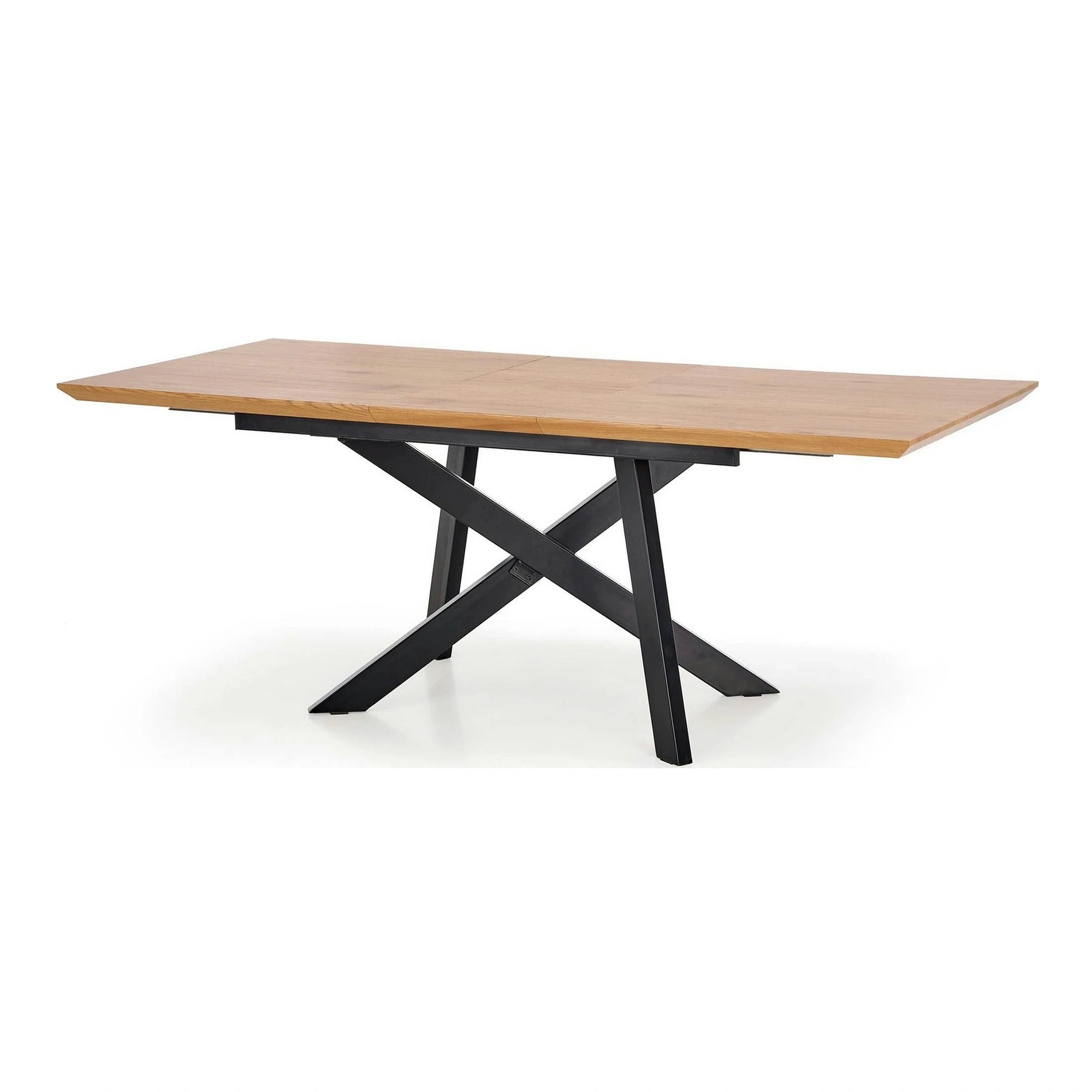 Masa extensibila CAPITAL, stejar auriu/negru, 180/240x90x76 cm