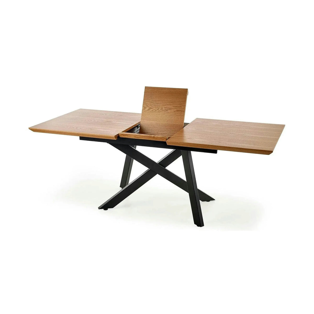 Masa extensibila CAPITAL, stejar auriu/negru, 180/240x90x76 cm