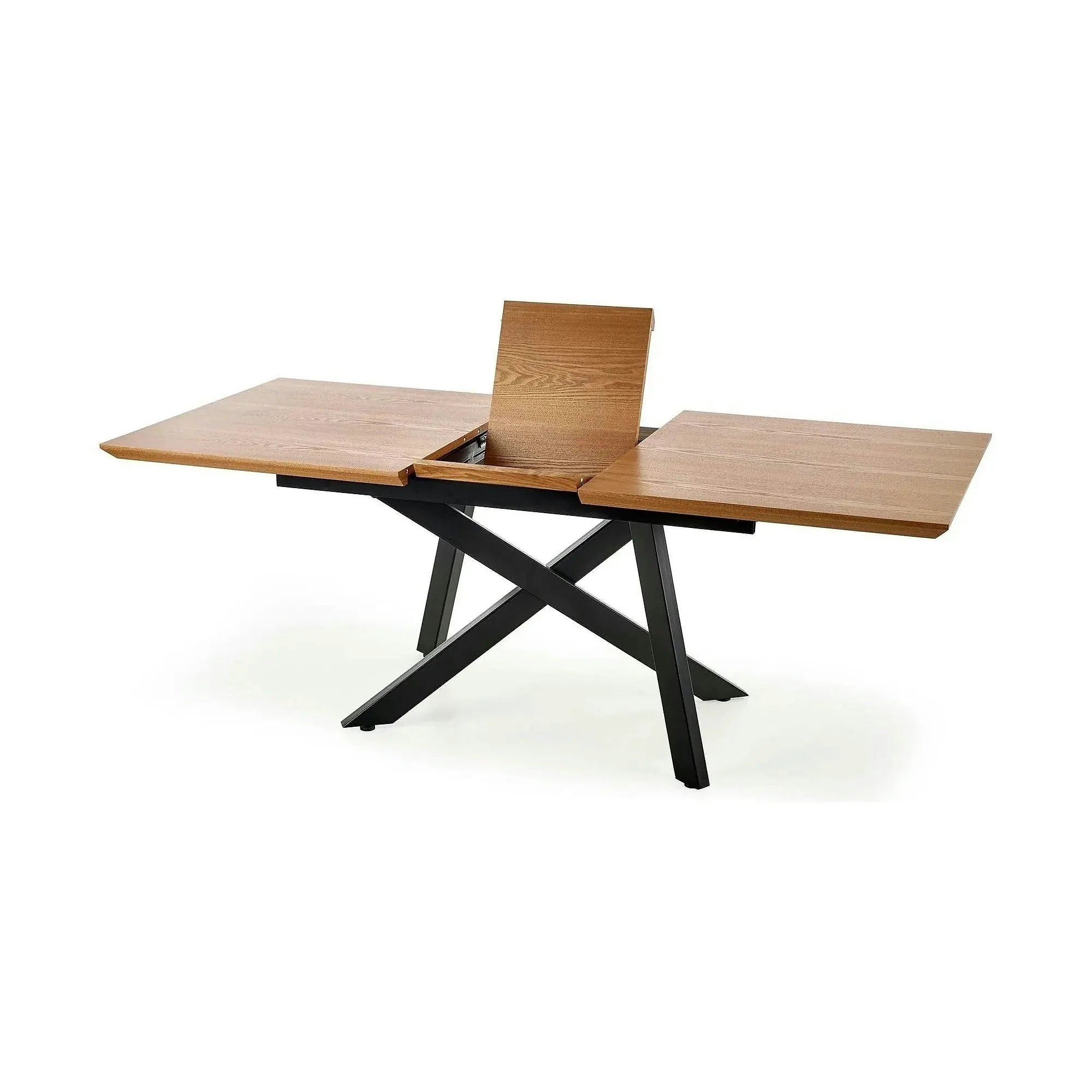 Masa extensibila CAPITAL, stejar auriu/negru, 180/240x90x76 cm