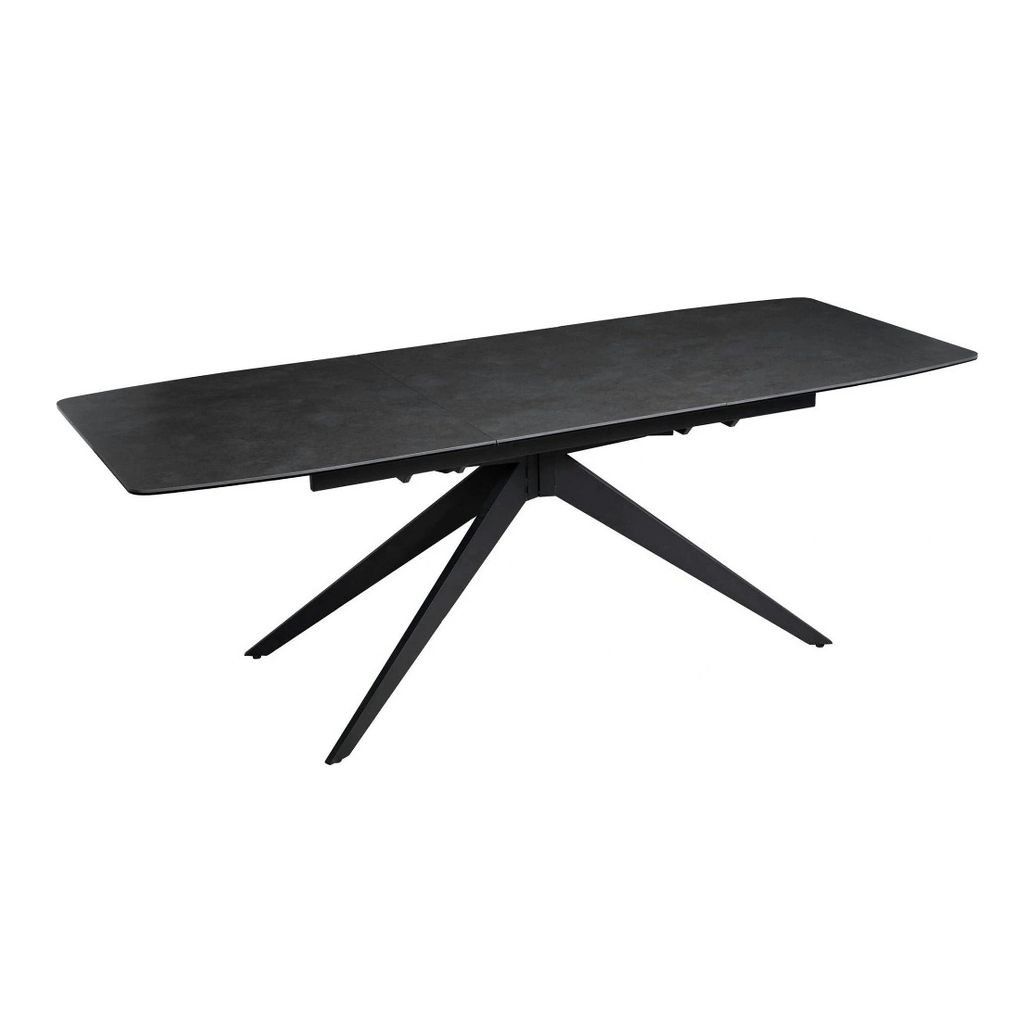 Masa extensibila COSMO, negru, sticla/ceramica/metal, 180/240x90x76 cm