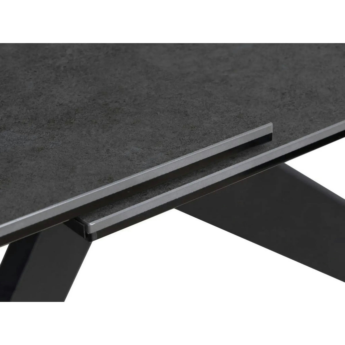 Masa extensibila COSMO, negru, sticla/ceramica/metal, 180/240x90x76 cm