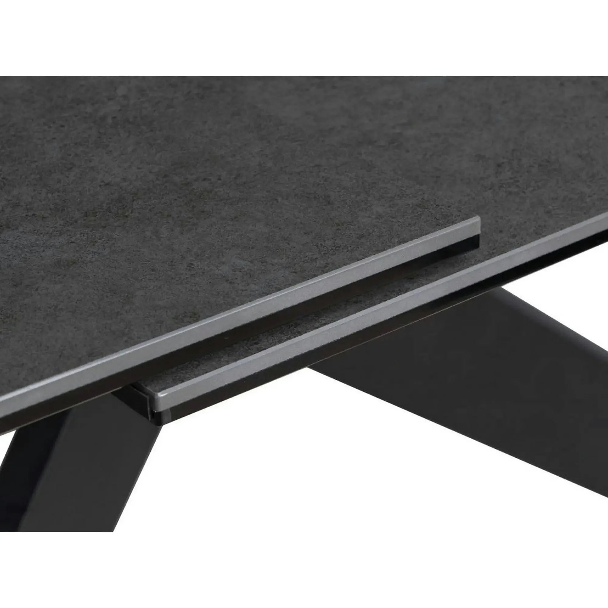 Masa extensibila COSMO, negru, sticla/ceramica/metal, 180/240x90x76 cm