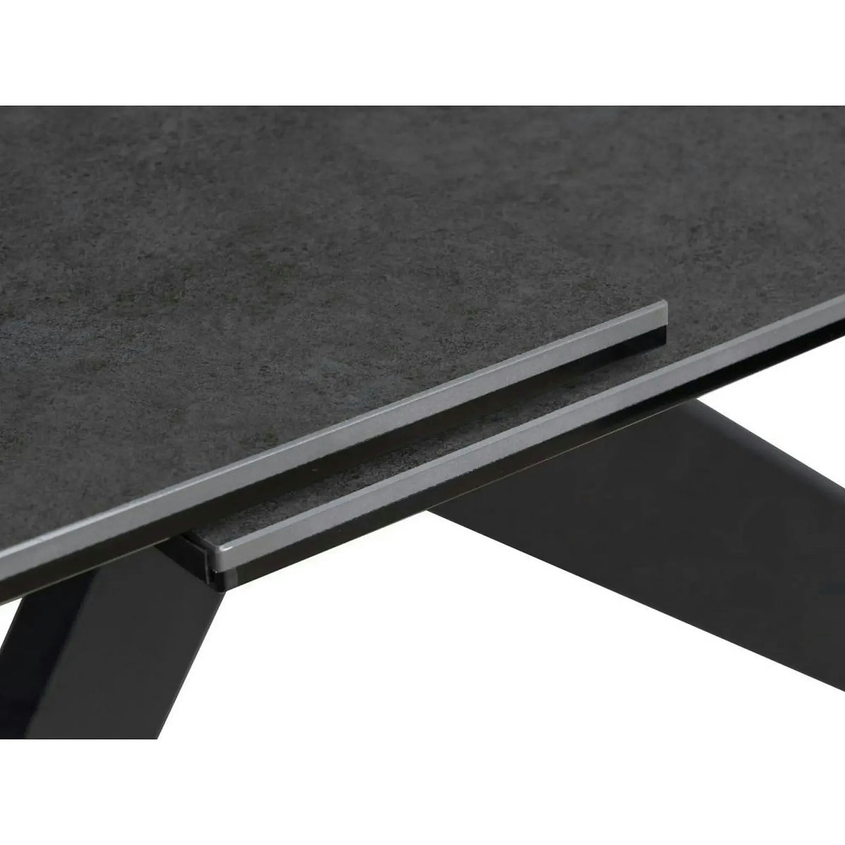 Masa extensibila COSMO, negru, sticla/ceramica/metal, 180/240x90x76 cm
