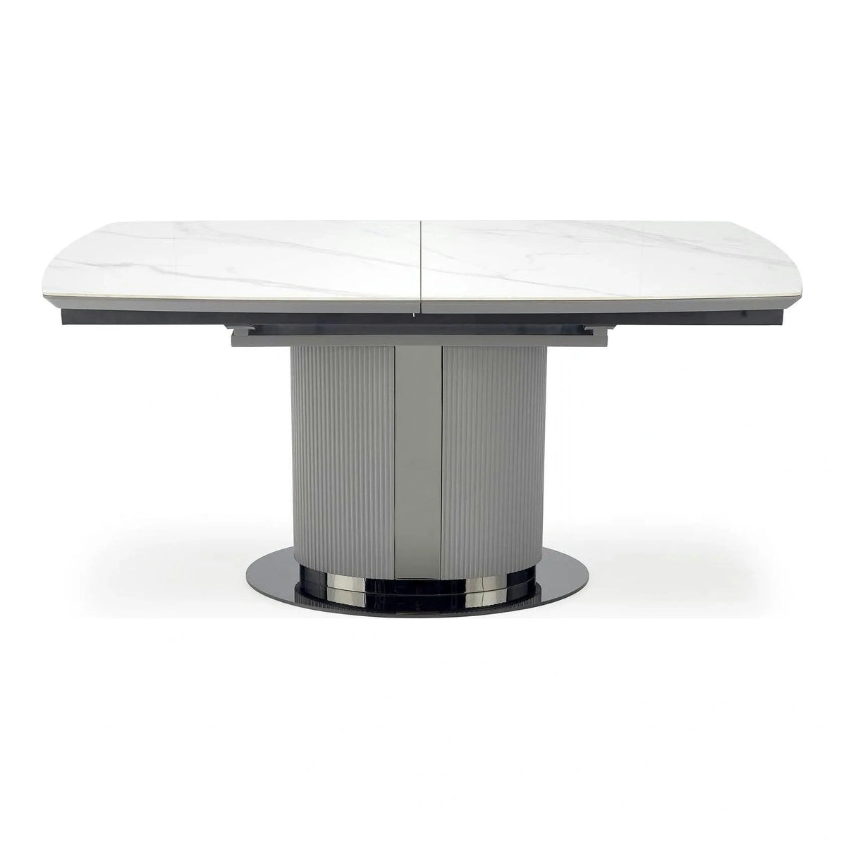 Masa extensibila DANCAN, alb/gri, 160-220x90x76 cm