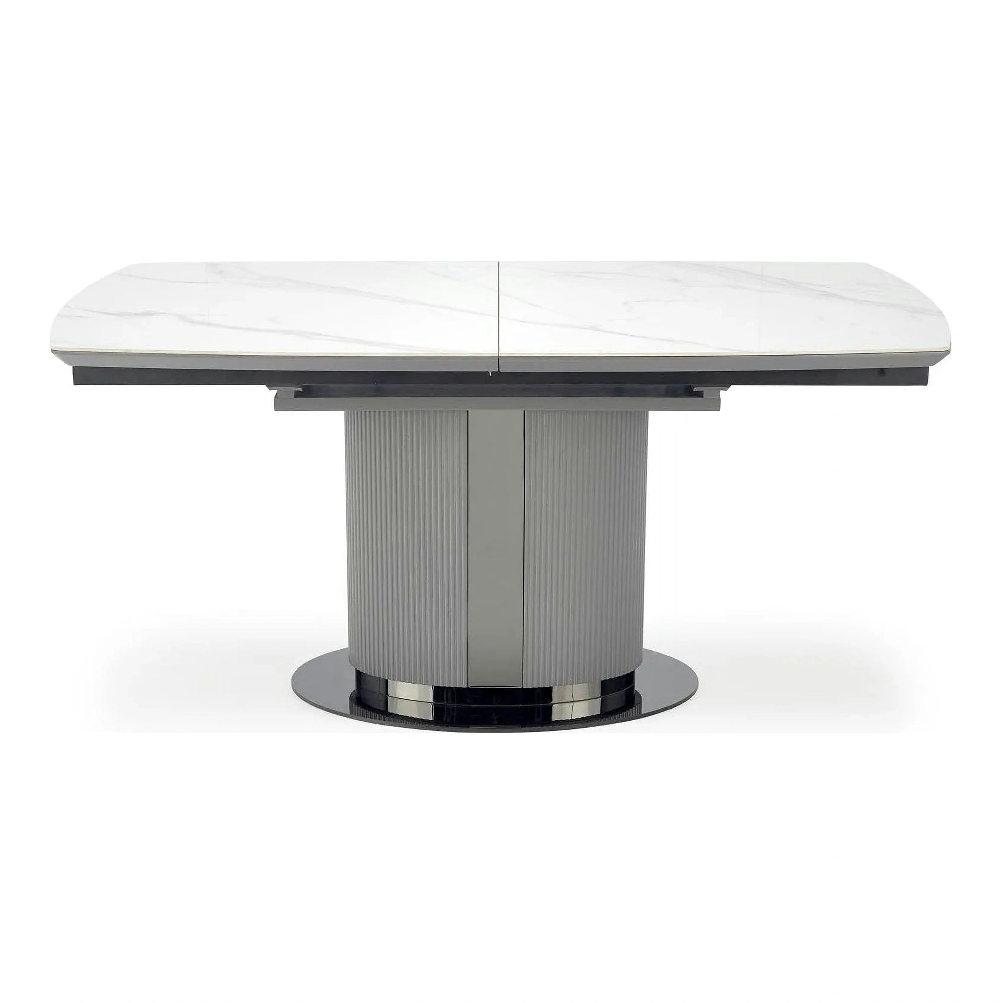 Masa extensibila DANCAN, alb/gri, 160-220x90x76 cm
