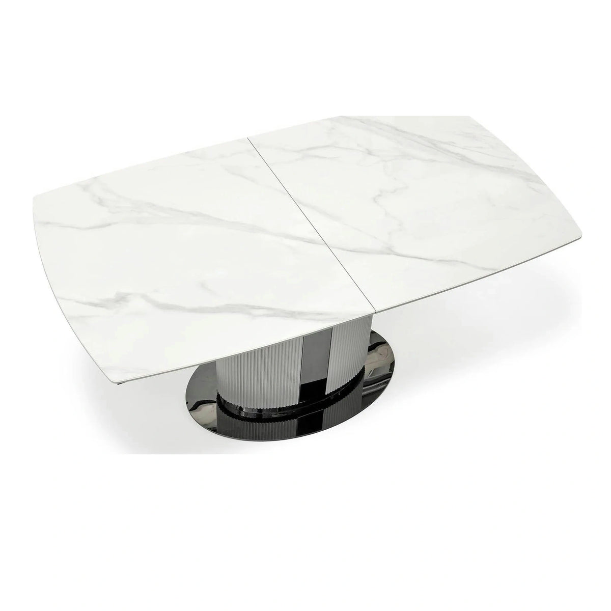 Masa extensibila DANCAN, alb/gri, 160-220x90x76 cm
