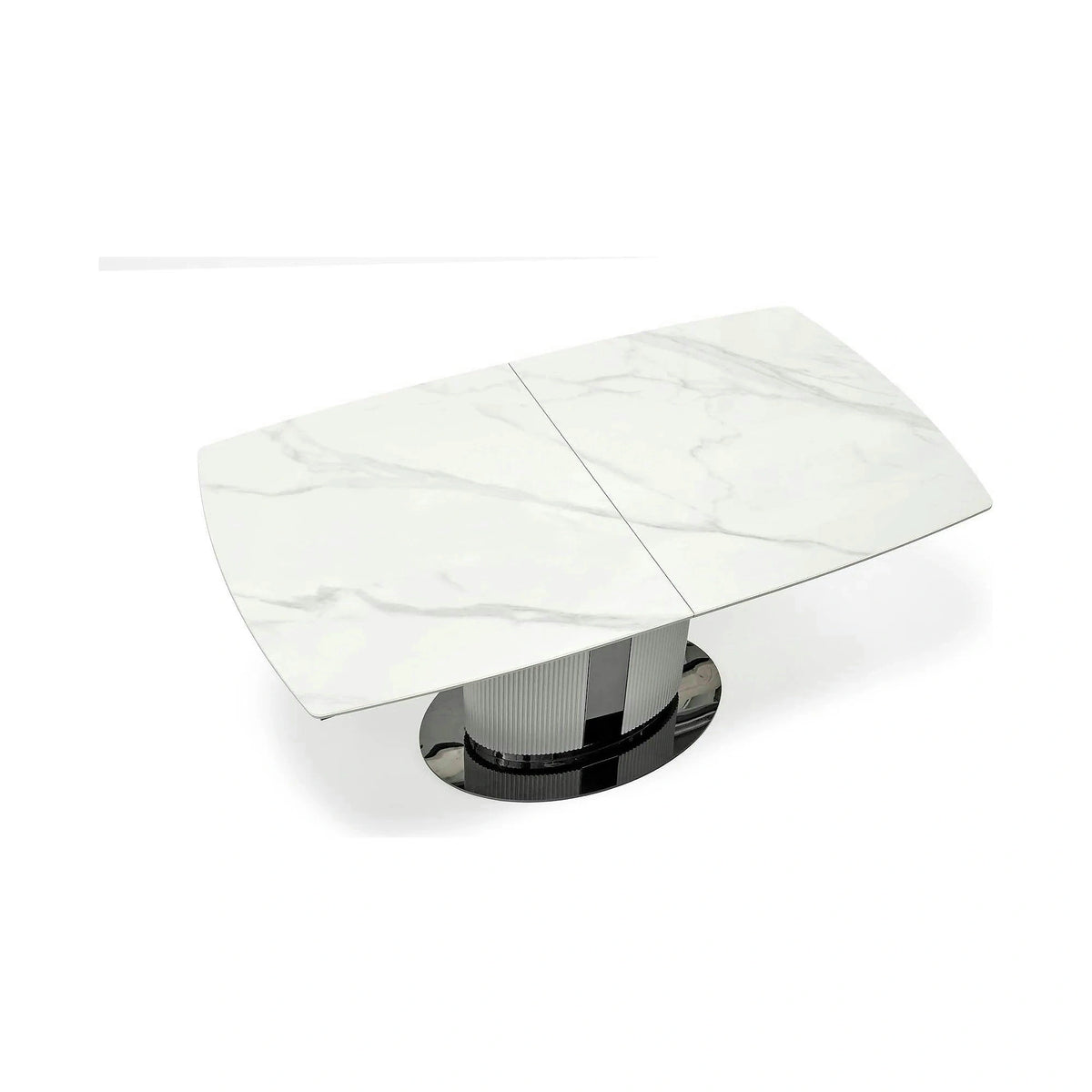 Masa extensibila DANCAN, alb/gri, 160-220x90x76 cm