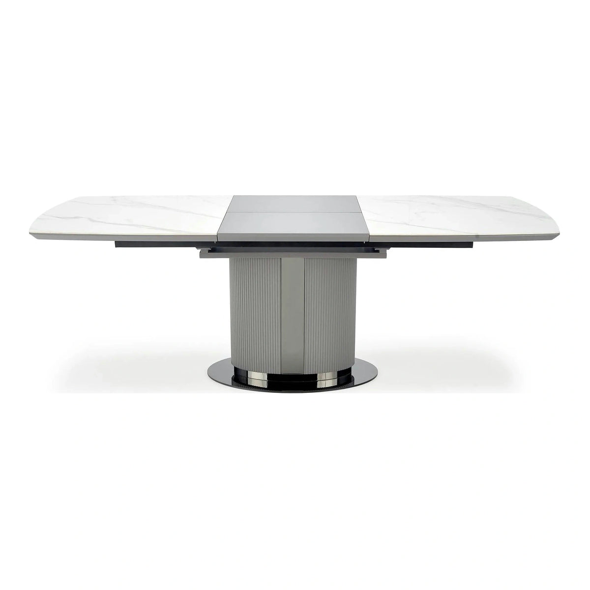 Masa extensibila DANCAN, alb/gri, 160-220x90x76 cm