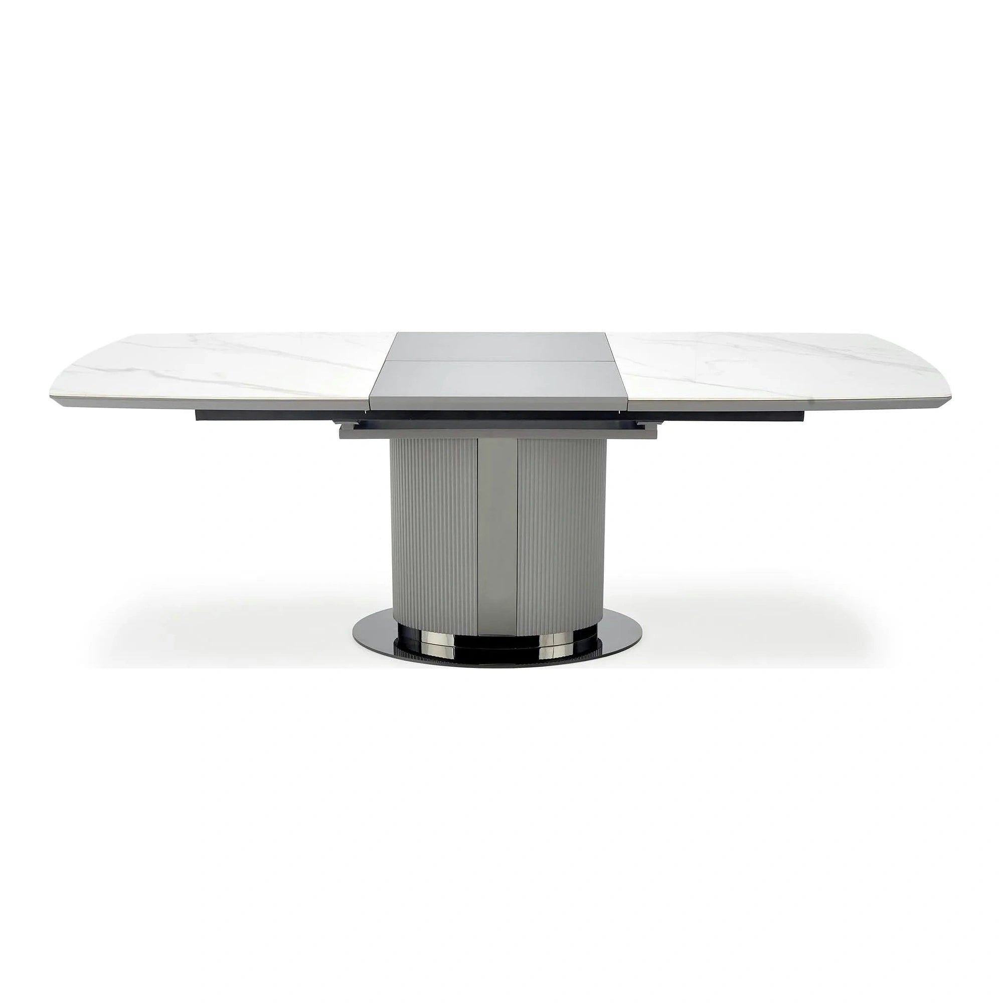 Masa extensibila DANCAN, alb/gri, 160-220x90x76 cm