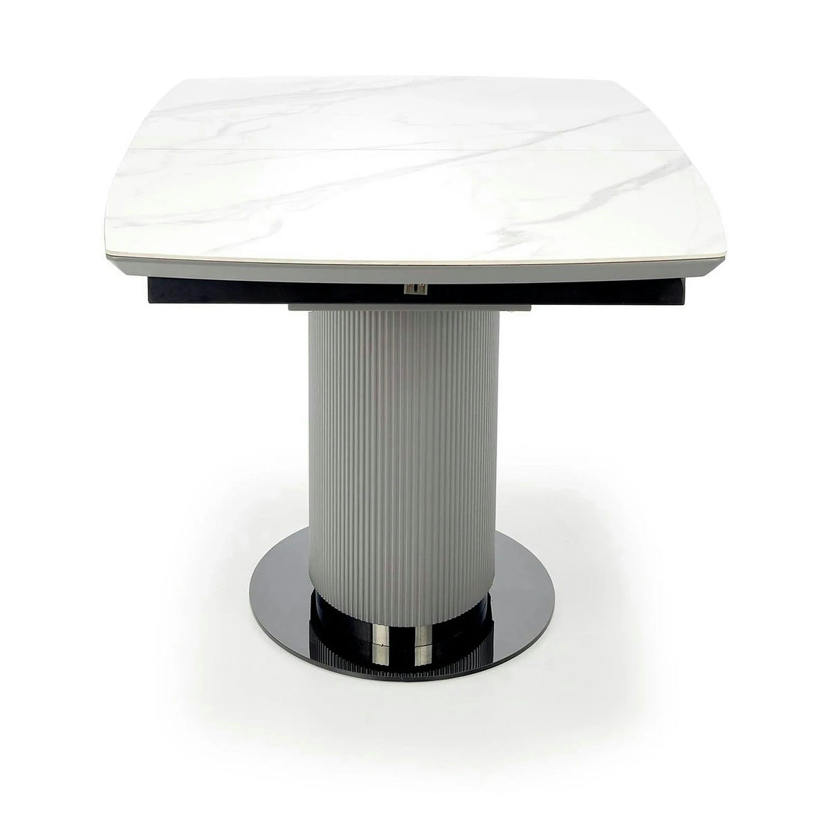 Masa extensibila DANCAN, alb/gri, 160-220x90x76 cm