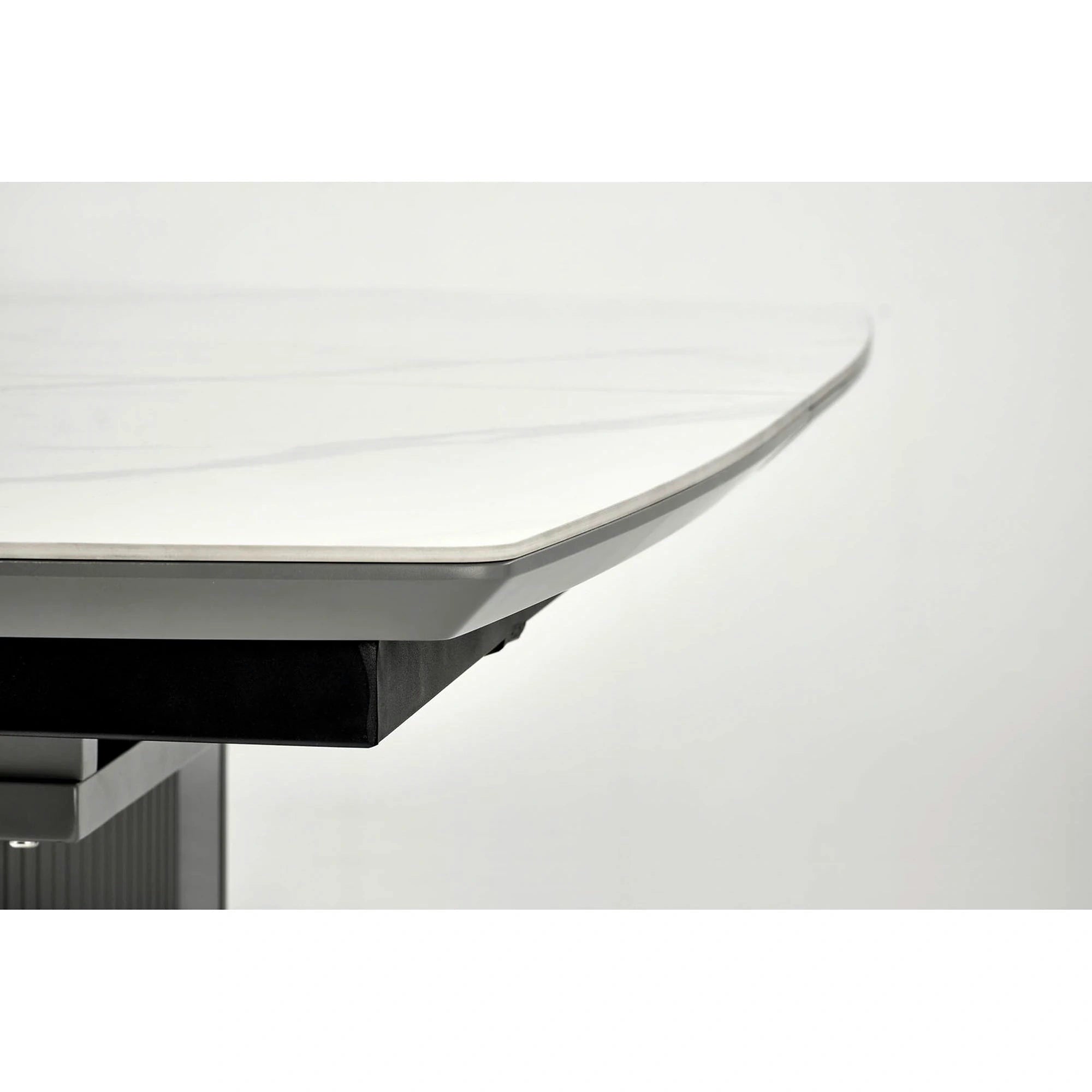 Masa extensibila DANCAN, alb/gri, 160-220x90x76 cm