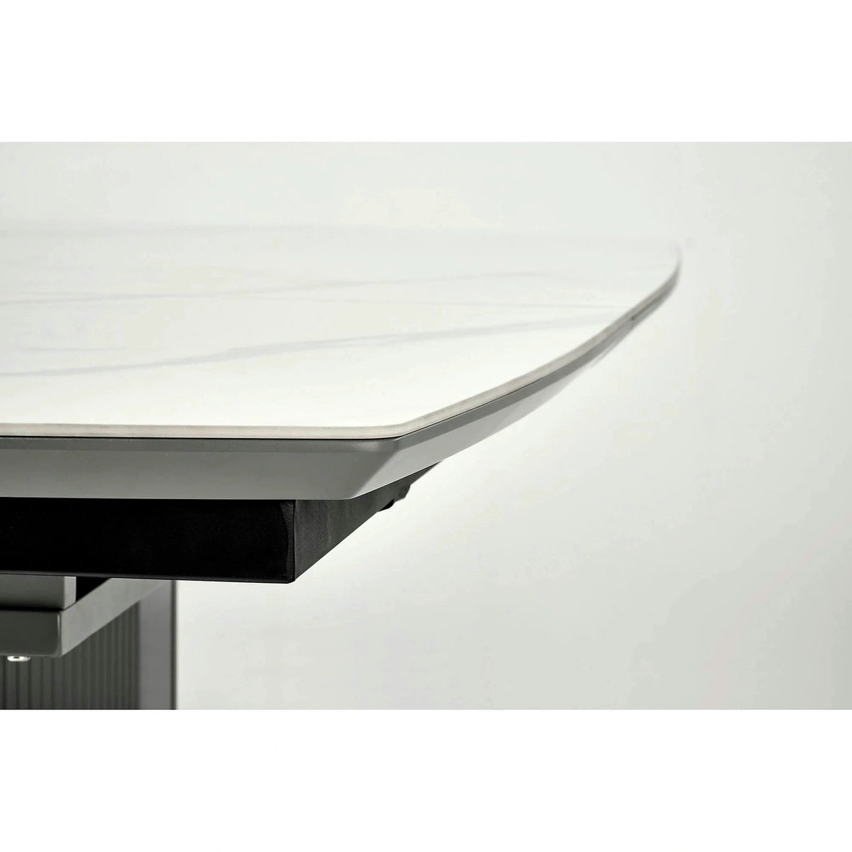 Masa extensibila DANCAN, alb/gri, 160-220x90x76 cm