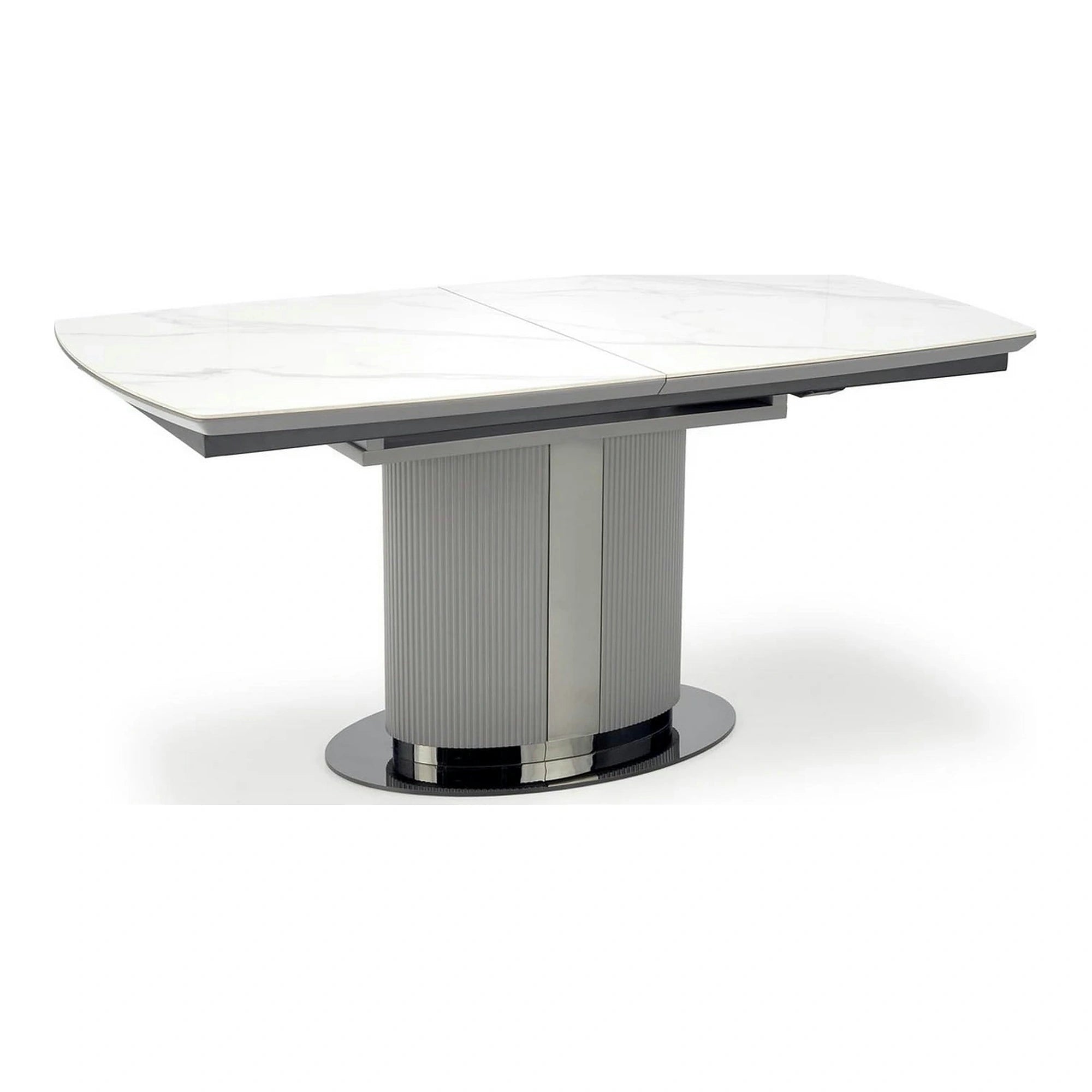 Masa extensibila DANCAN, alb/gri, 160-220x90x76 cm