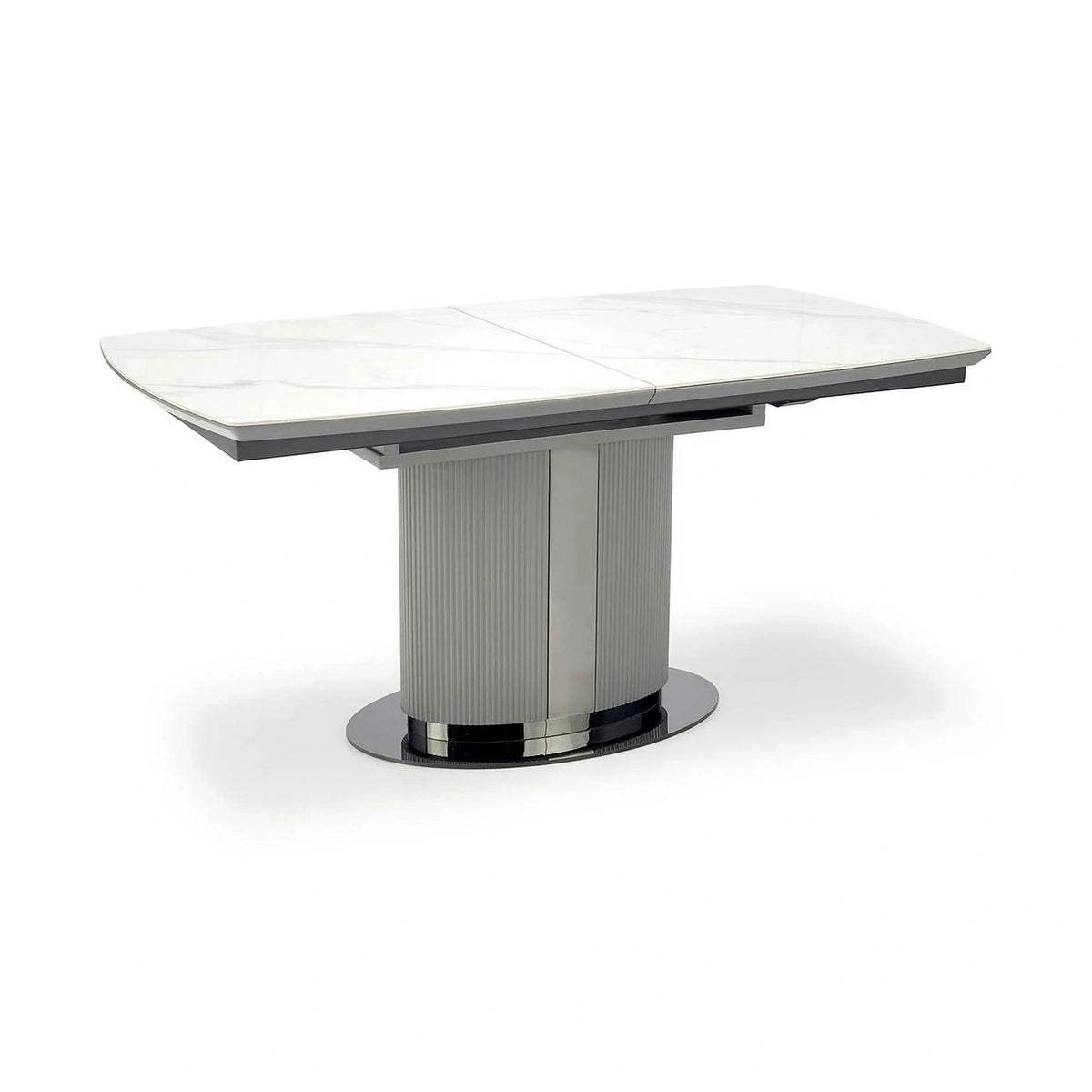 Masa extensibila DANCAN, alb/gri, 160-220x90x76 cm