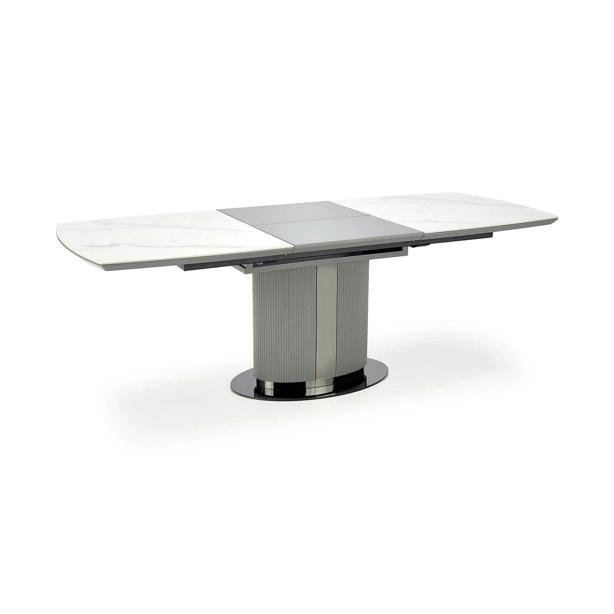 Masa extensibila DANCAN, alb/gri, 160-220x90x76 cm