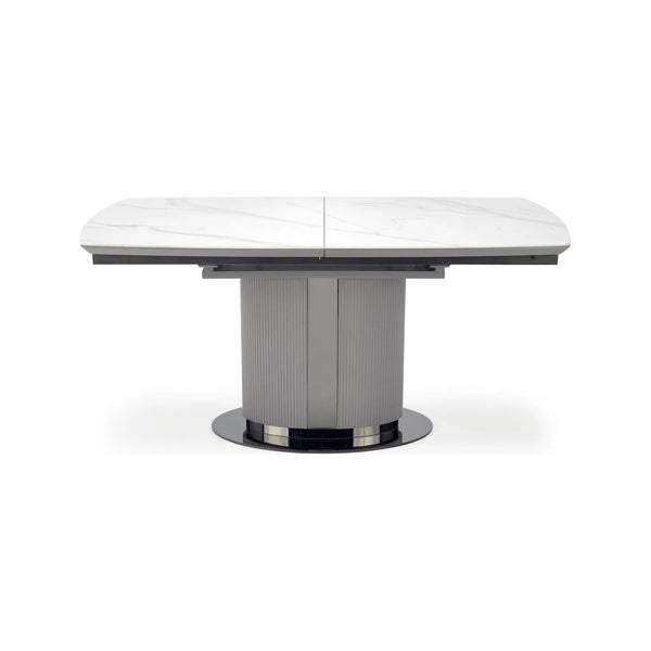 Masa extensibila DANCAN, alb/gri, 160-220x90x76 cm