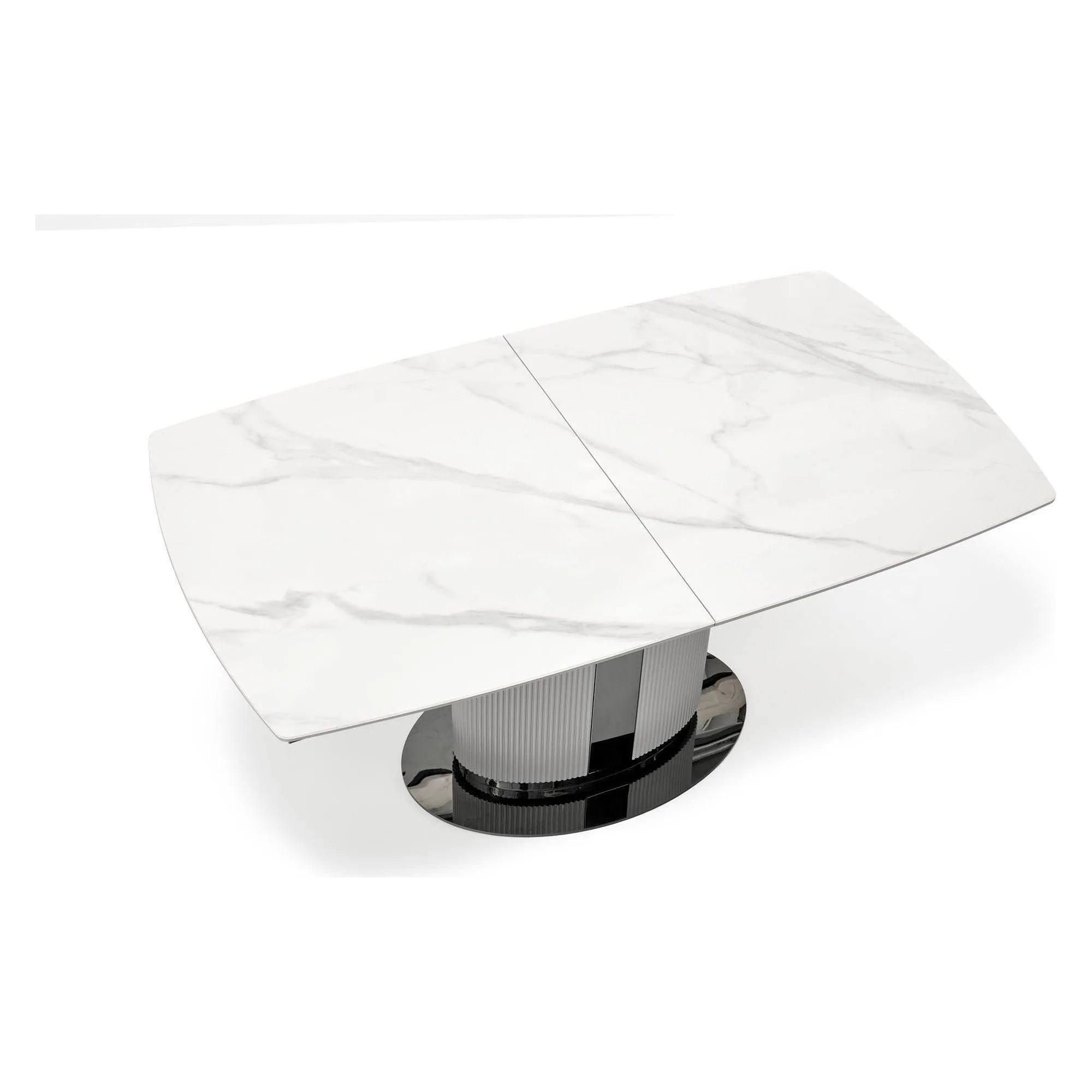 Masa extensibila DANCAN, alb/gri, 160-220x90x76 cm