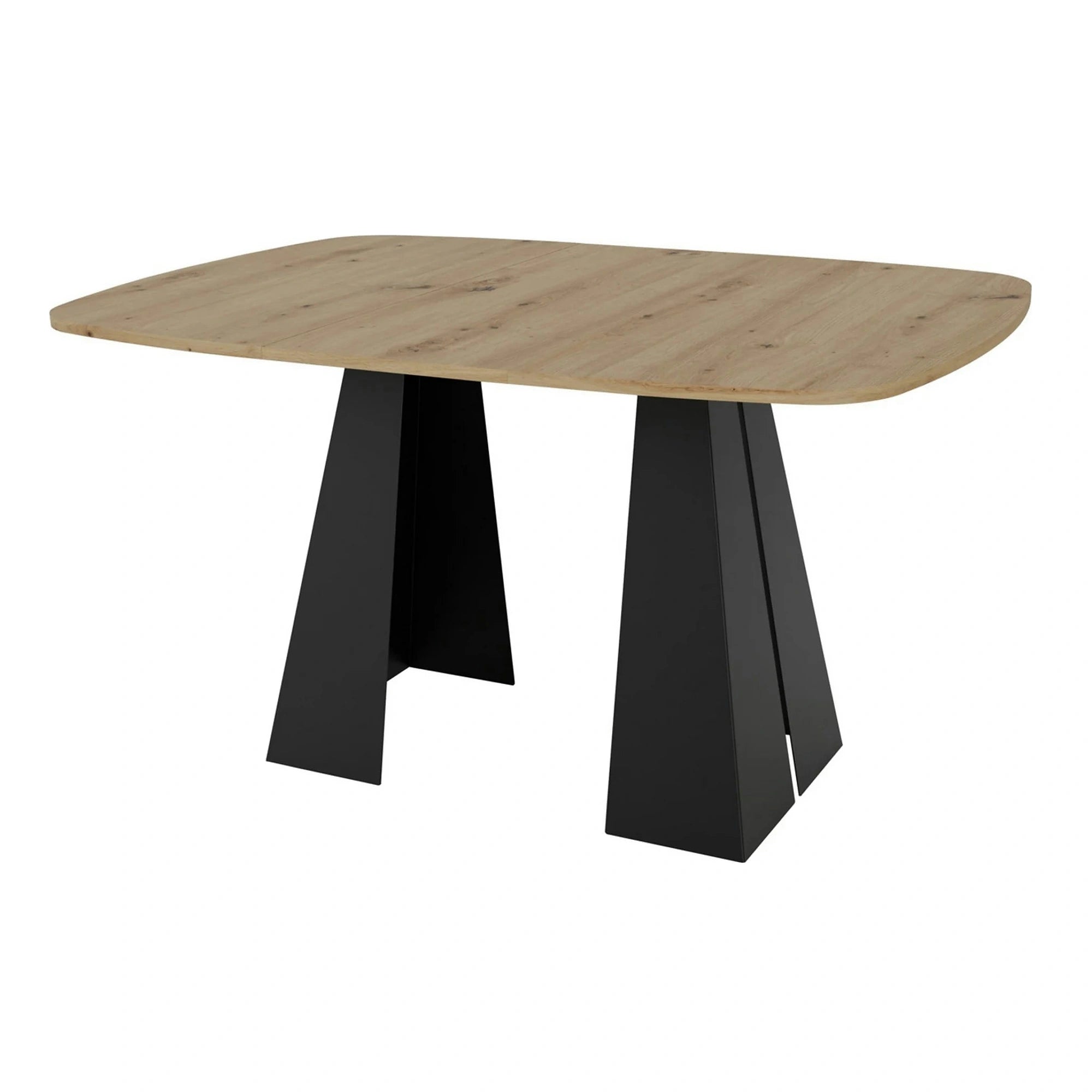 Masa extensibila DANGO, stejar artisan/negru, 100/176x100x76 cm