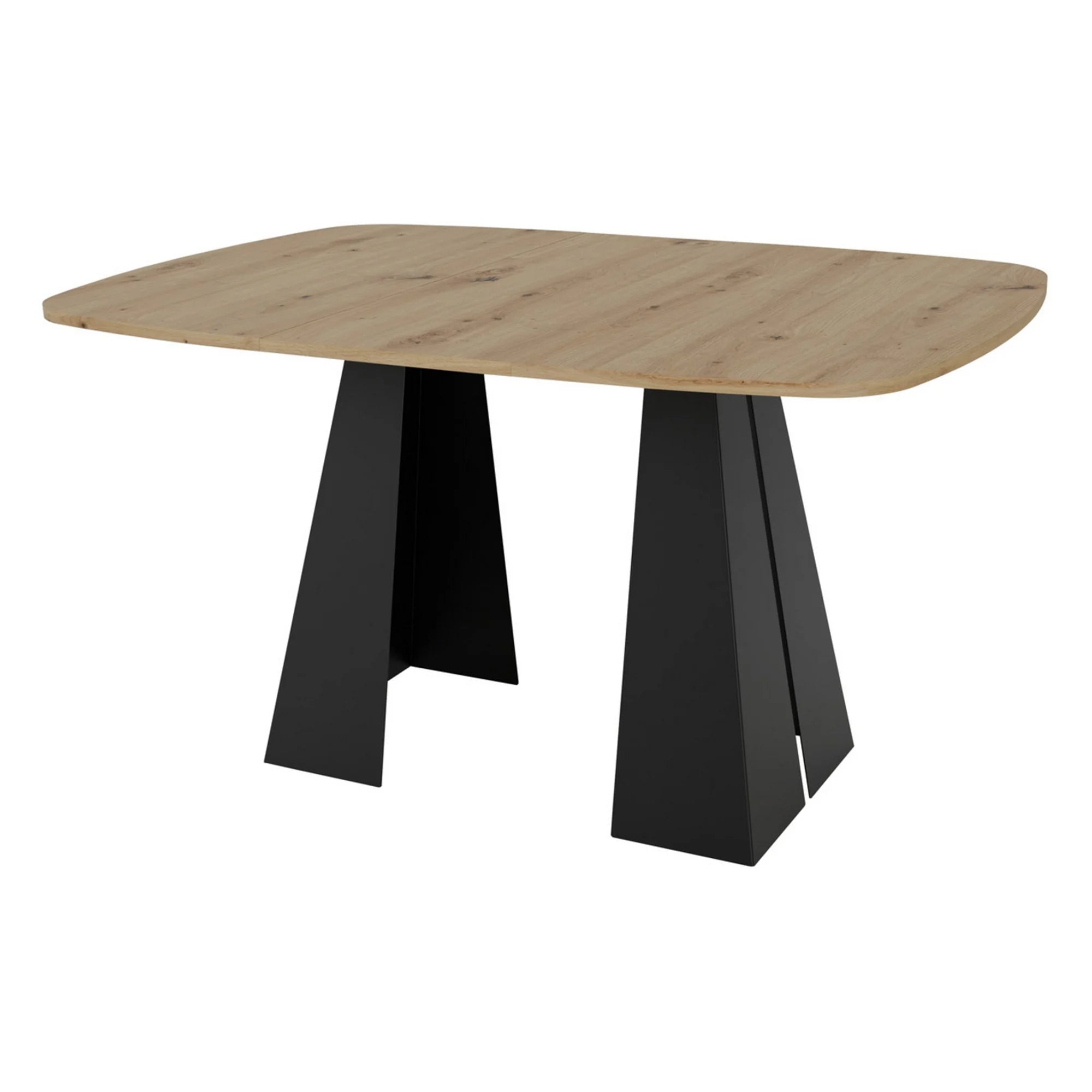 Masa extensibila DANGO, stejar artisan/negru, 100/176x100x76 cm
