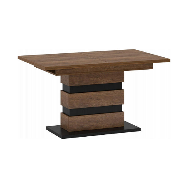 Masa extensibila DELIS, stejar bolzano/negru, DTD, 140-180x86x79 cm