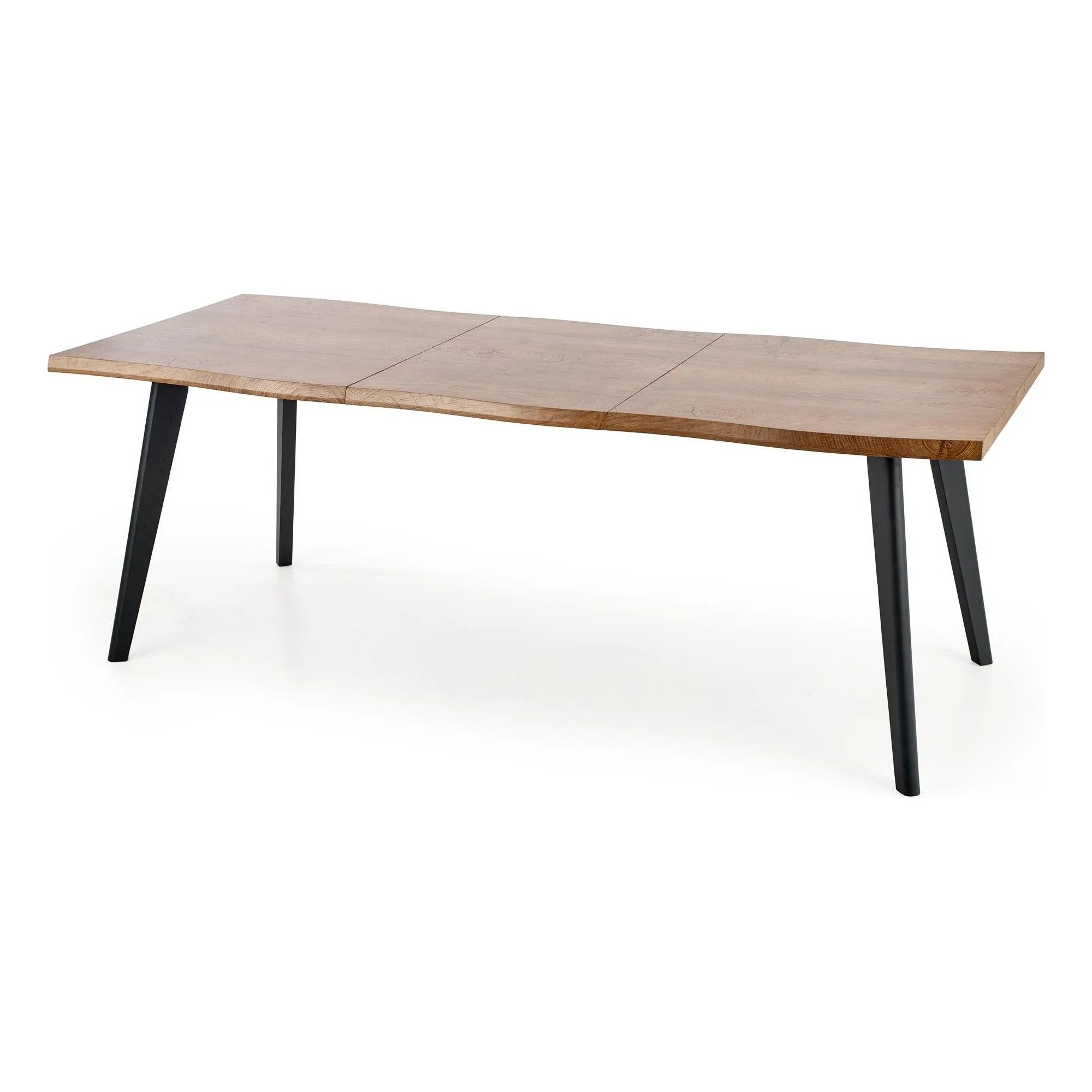 Masa extensibila DICKSON, stejar natural/negru, 150/210x90x75 cm