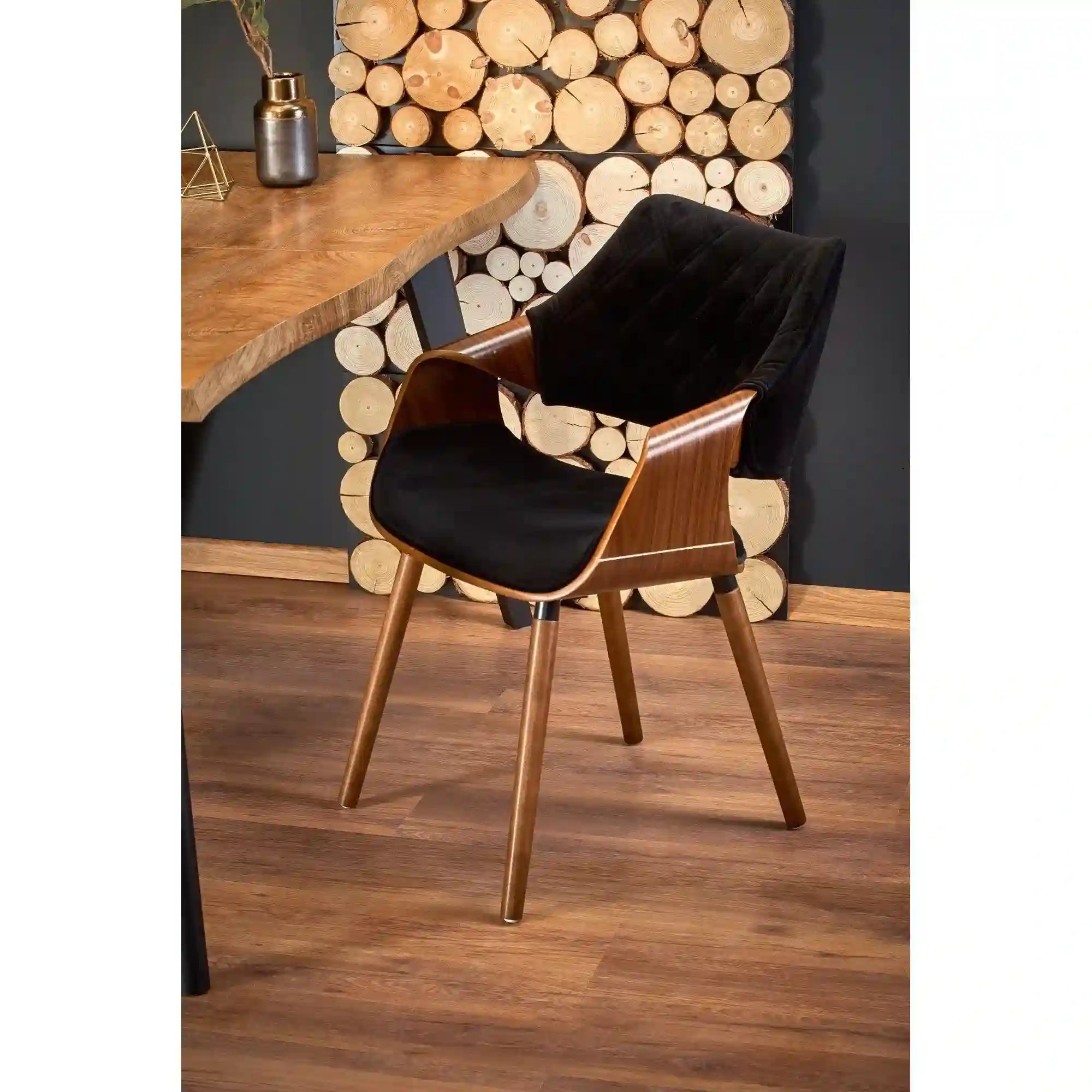 Masa extensibila DICKSON, stejar natural/negru, 150/210x90x75 cm