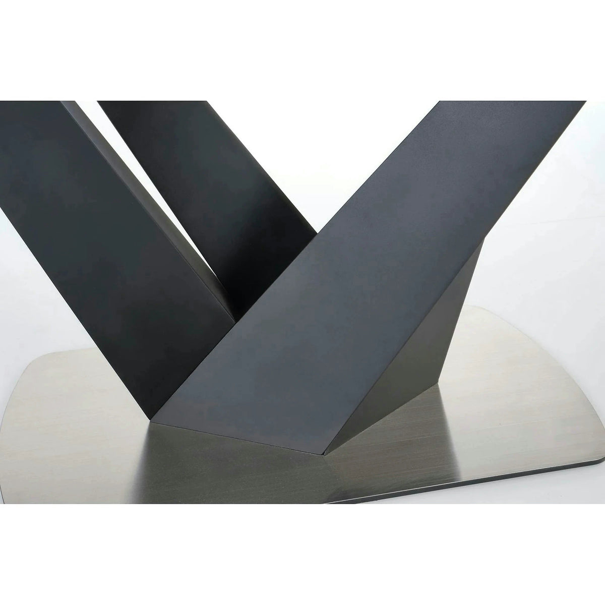 Masa extensibila din sticla/otel PATRIZIO, negru, 160/200x90x77 cm
