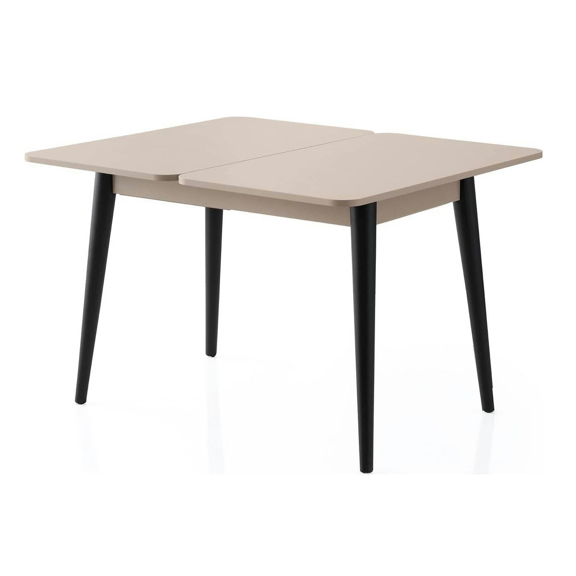 Masa extensibila DOLUNAY 1285, bej, PAL melaminat, 100/120x60/100x75 cm