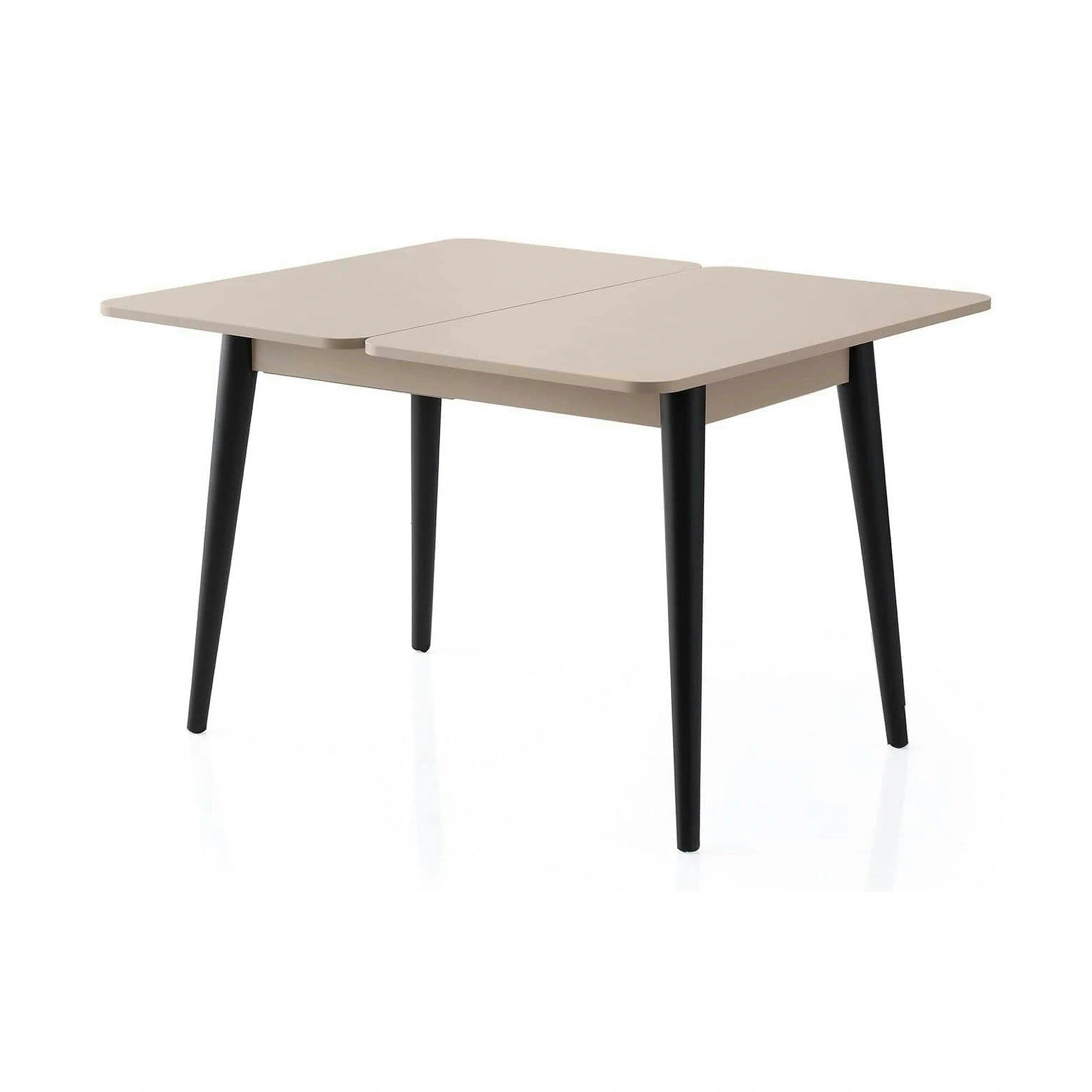 Masa extensibila DOLUNAY 1285, bej, PAL melaminat, 100/120x60/100x75 cm