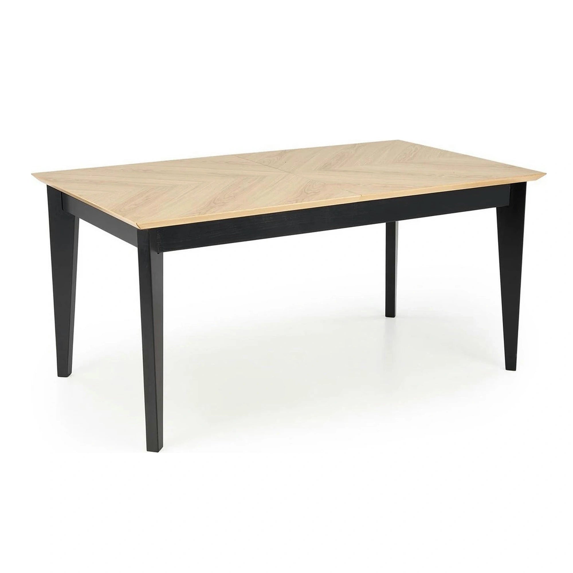 Masa extensibila EDMONDO, stejar/negru, PAL laminat/furnir, 160/240x90x75 cm