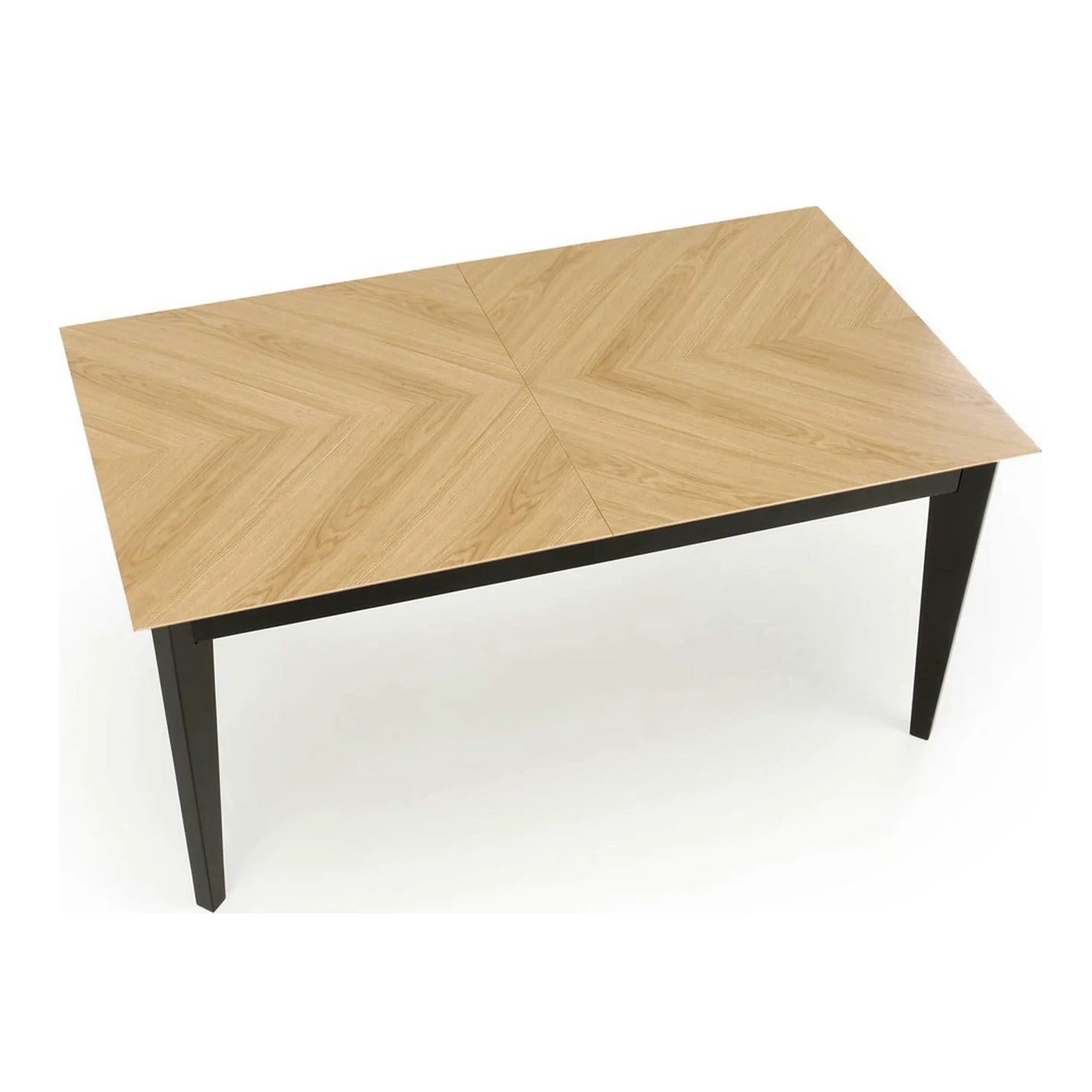 Masa extensibila EDMONDO, stejar/negru, PAL laminat/furnir, 160/240x90x75 cm