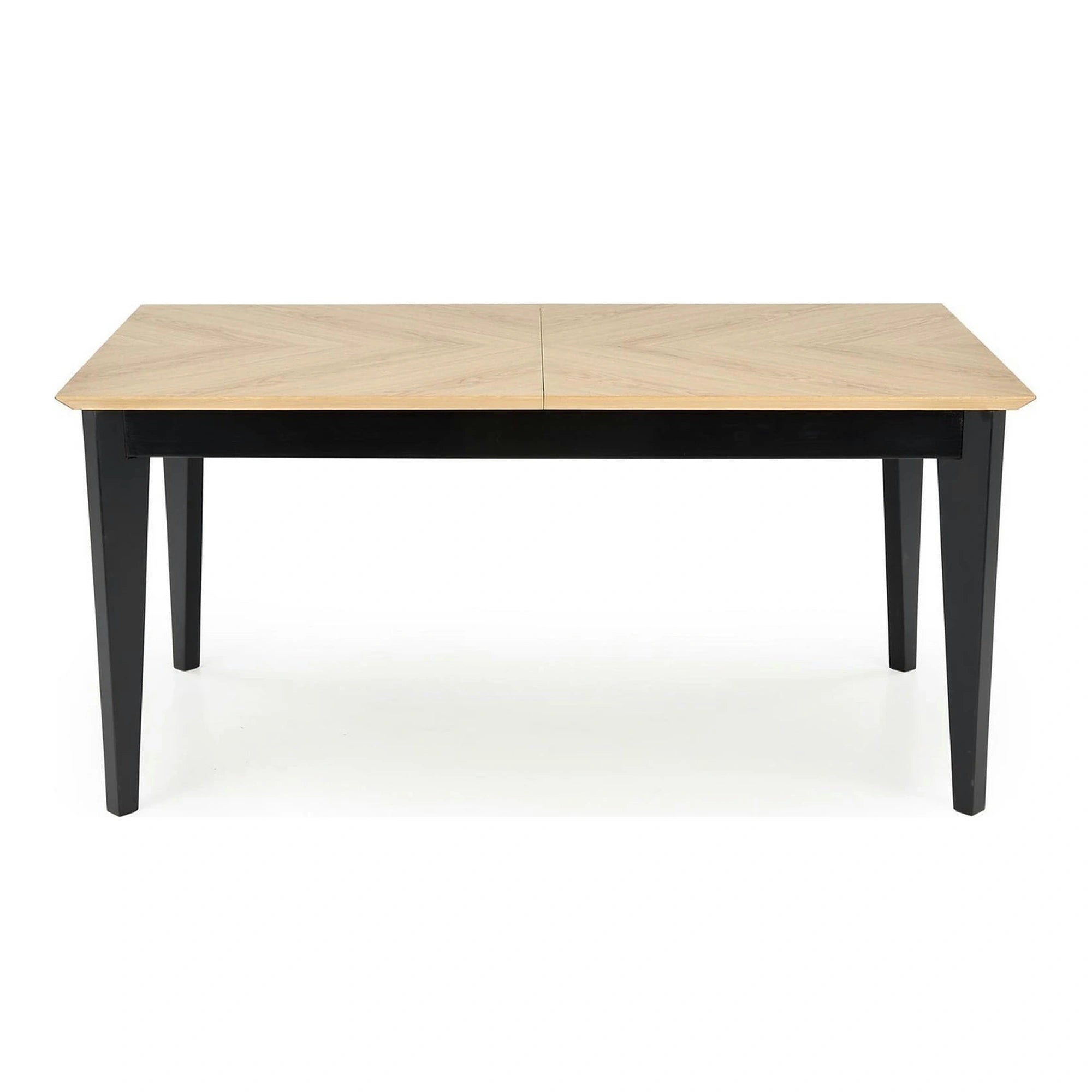 Masa extensibila EDMONDO, stejar/negru, PAL laminat/furnir, 160/240x90x75 cm