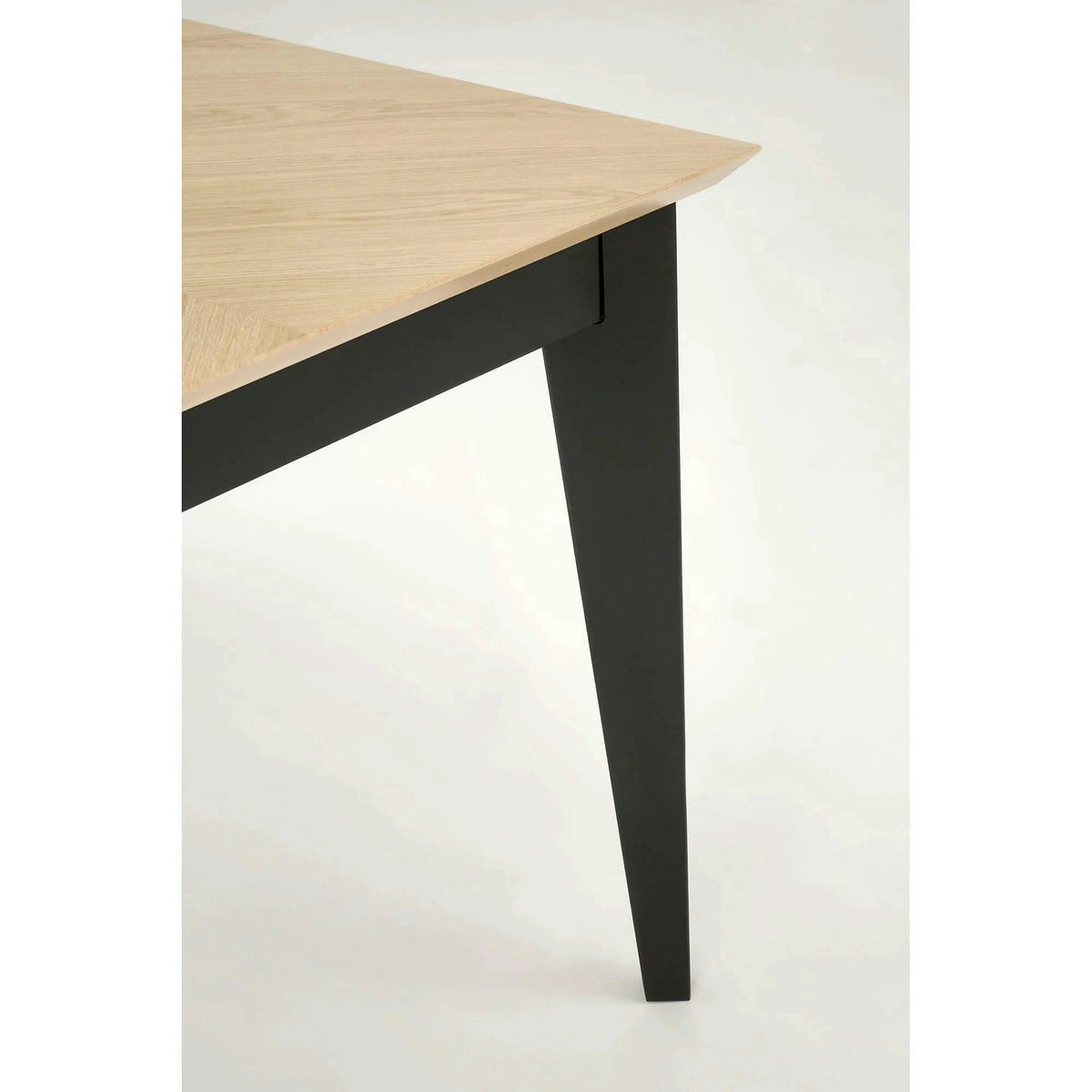 Masa extensibila EDMONDO, stejar/negru, PAL laminat/furnir, 160/240x90x75 cm