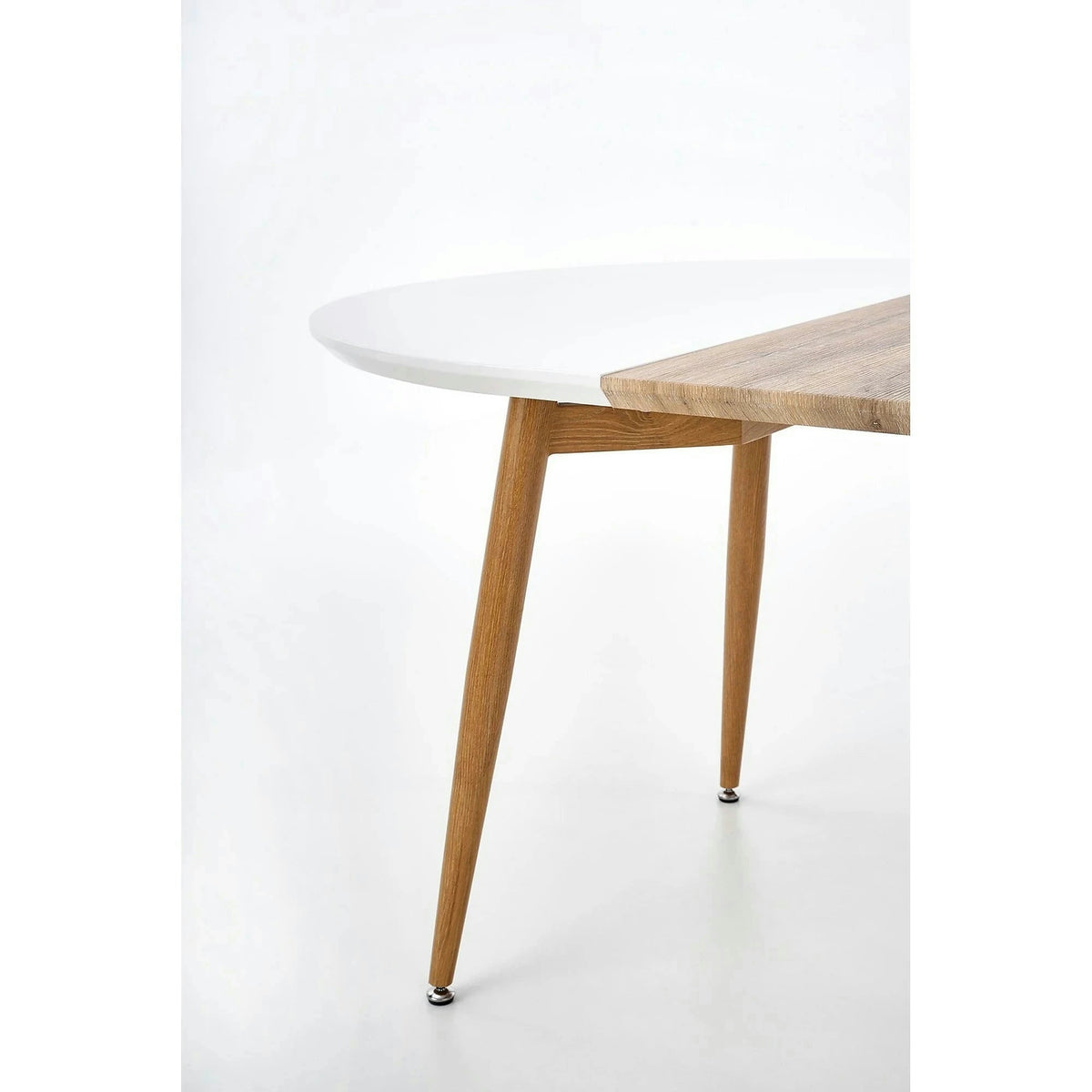 Masa extensibila EDWARD, alb/stejar miere, 120/200x100x75 cm